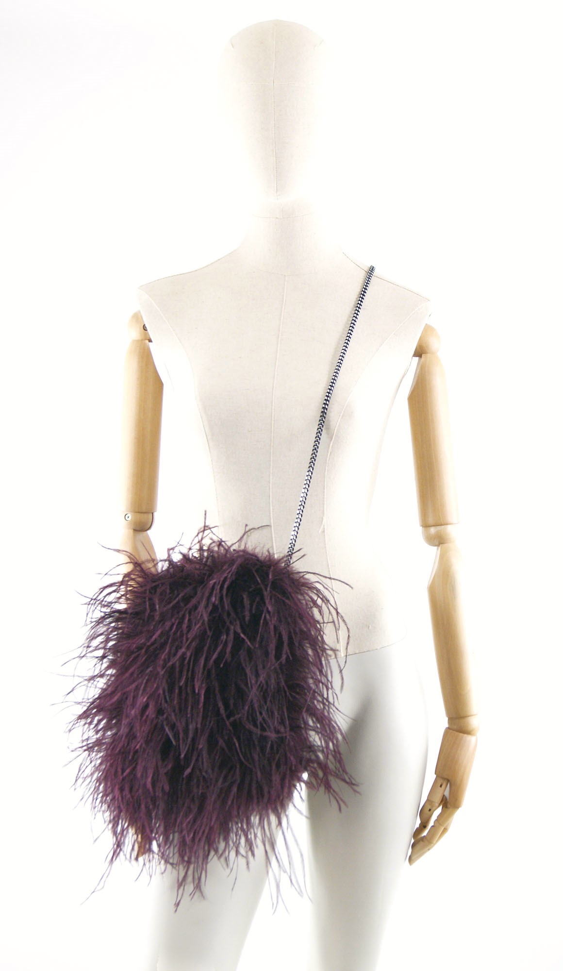 sac plume autruche prune 203