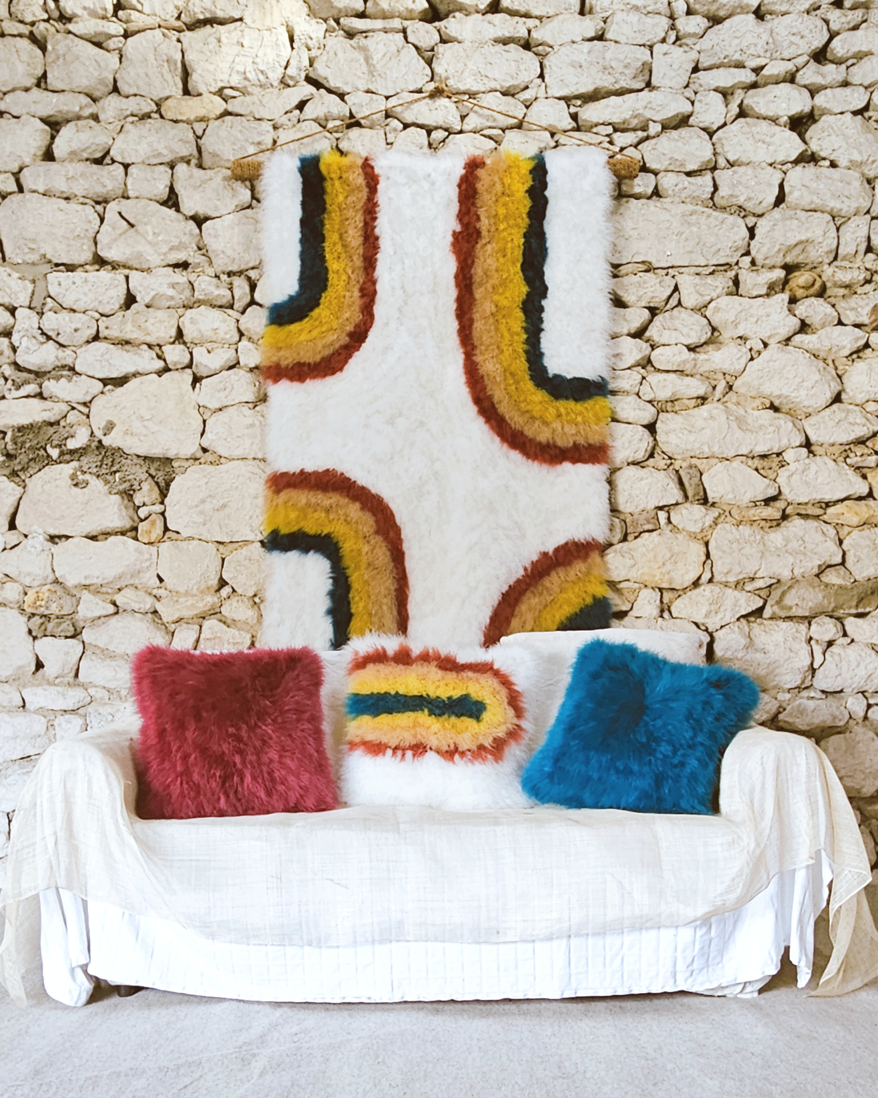 coussin en plume pétrole