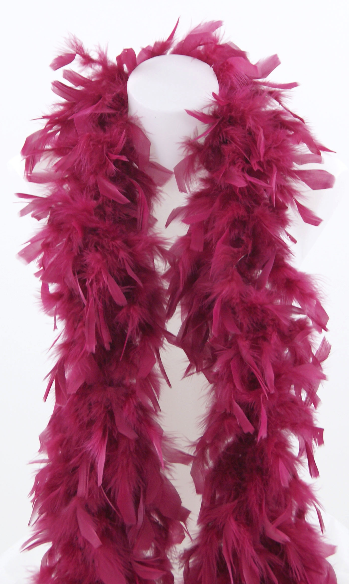 Boa plume dinde chandelle - 2 m - teintes prune - Plume Marcy
