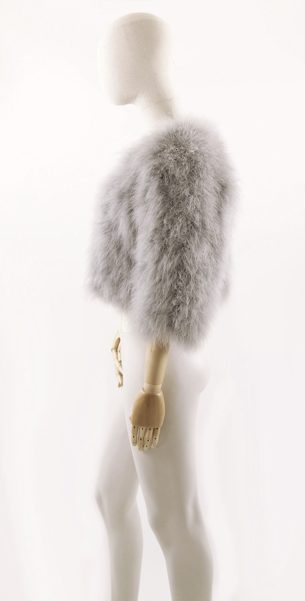 bolero plume gris
