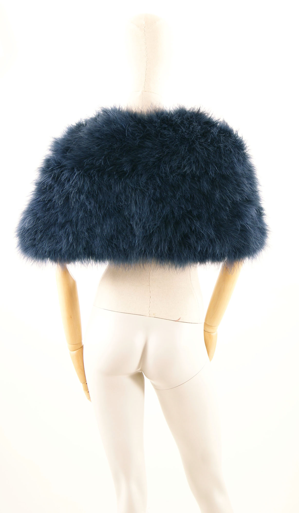 cape plume mariage bleu marine