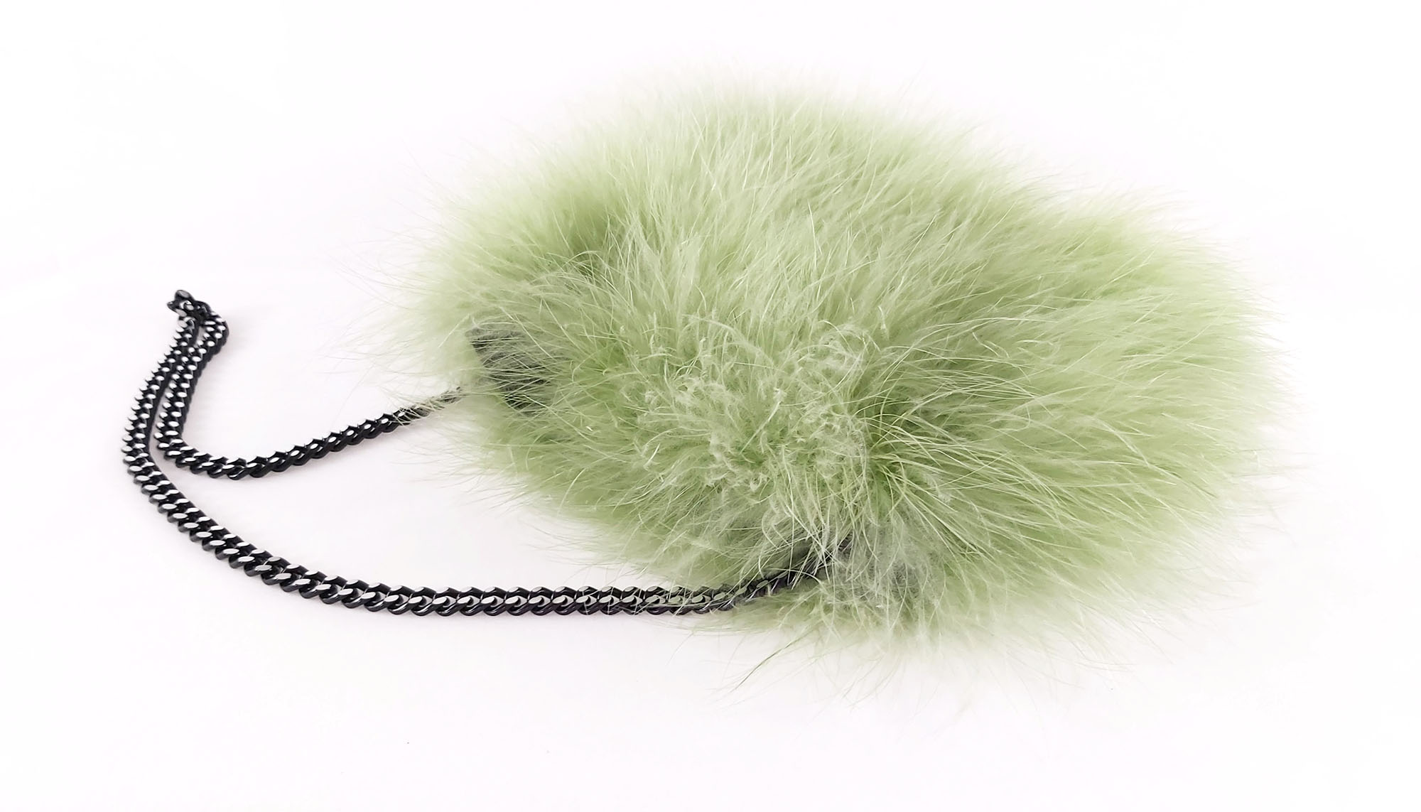 sac plume dinde vert celadon