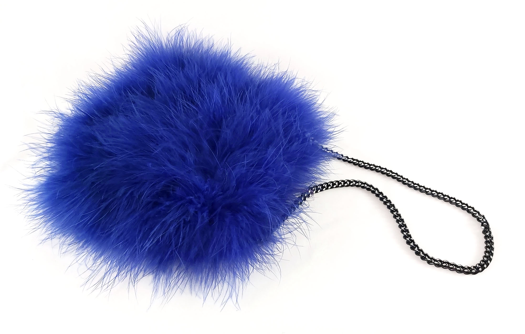 sac plume dinde bleu royal
