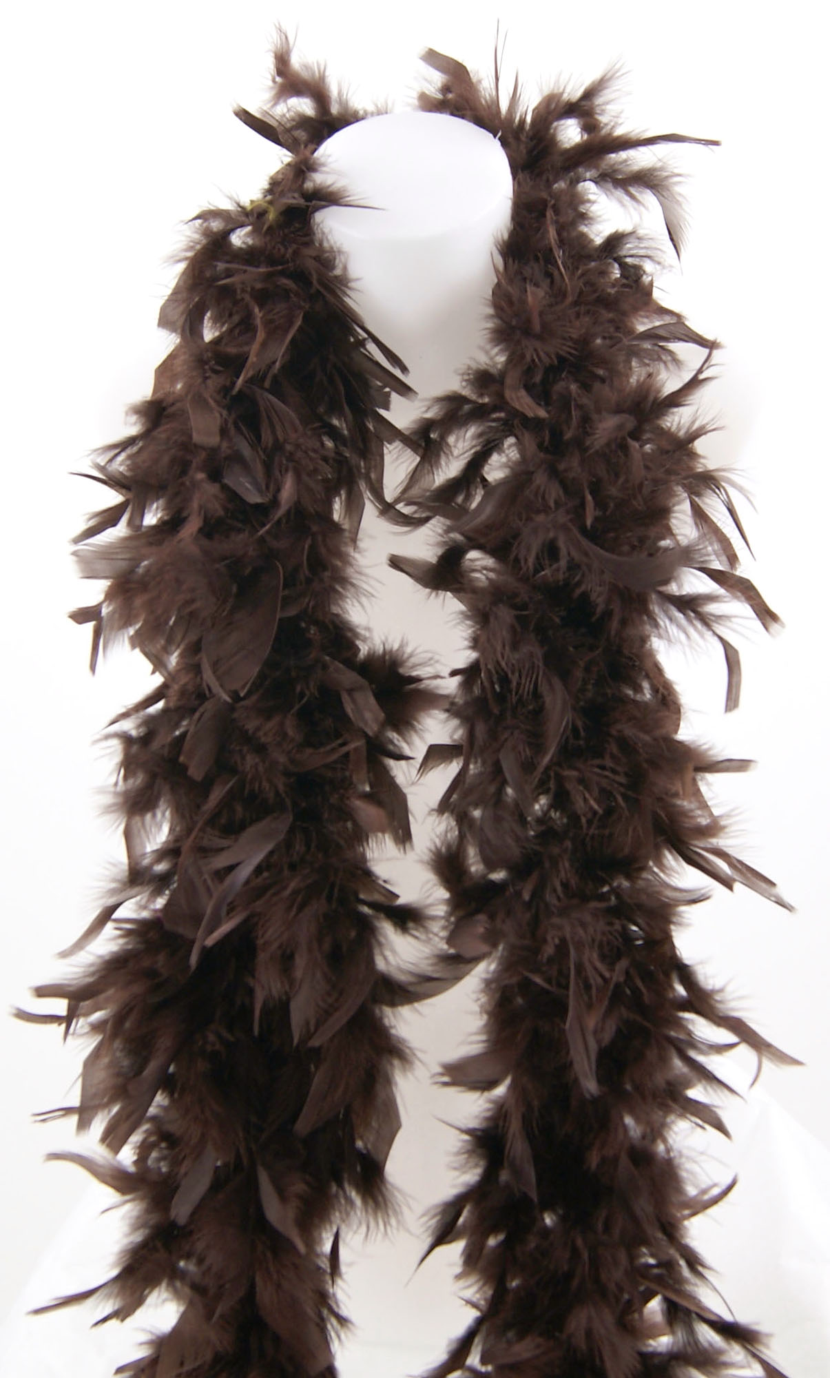boa plume volume marron fonce