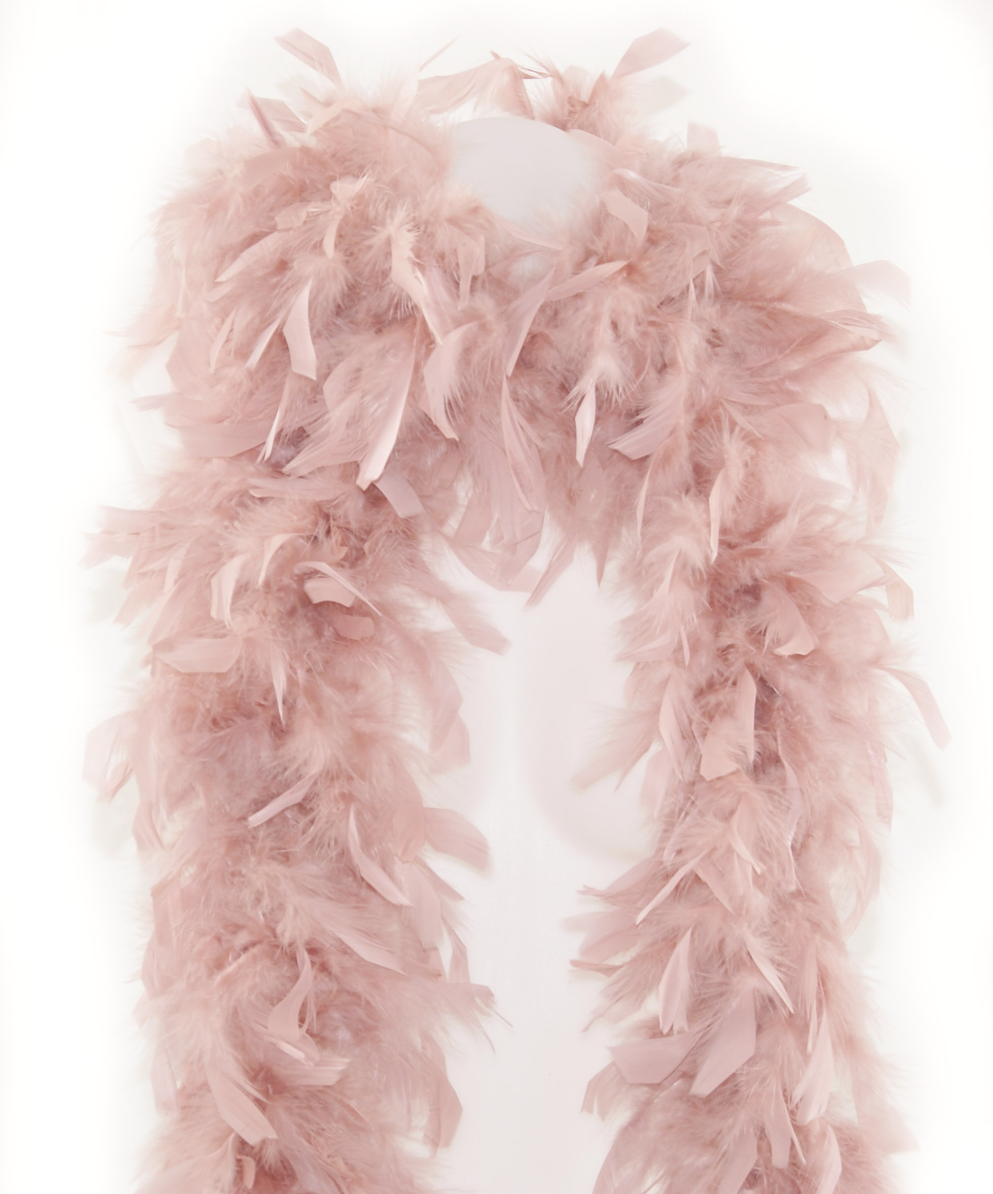 boa plume dinde rose poudre