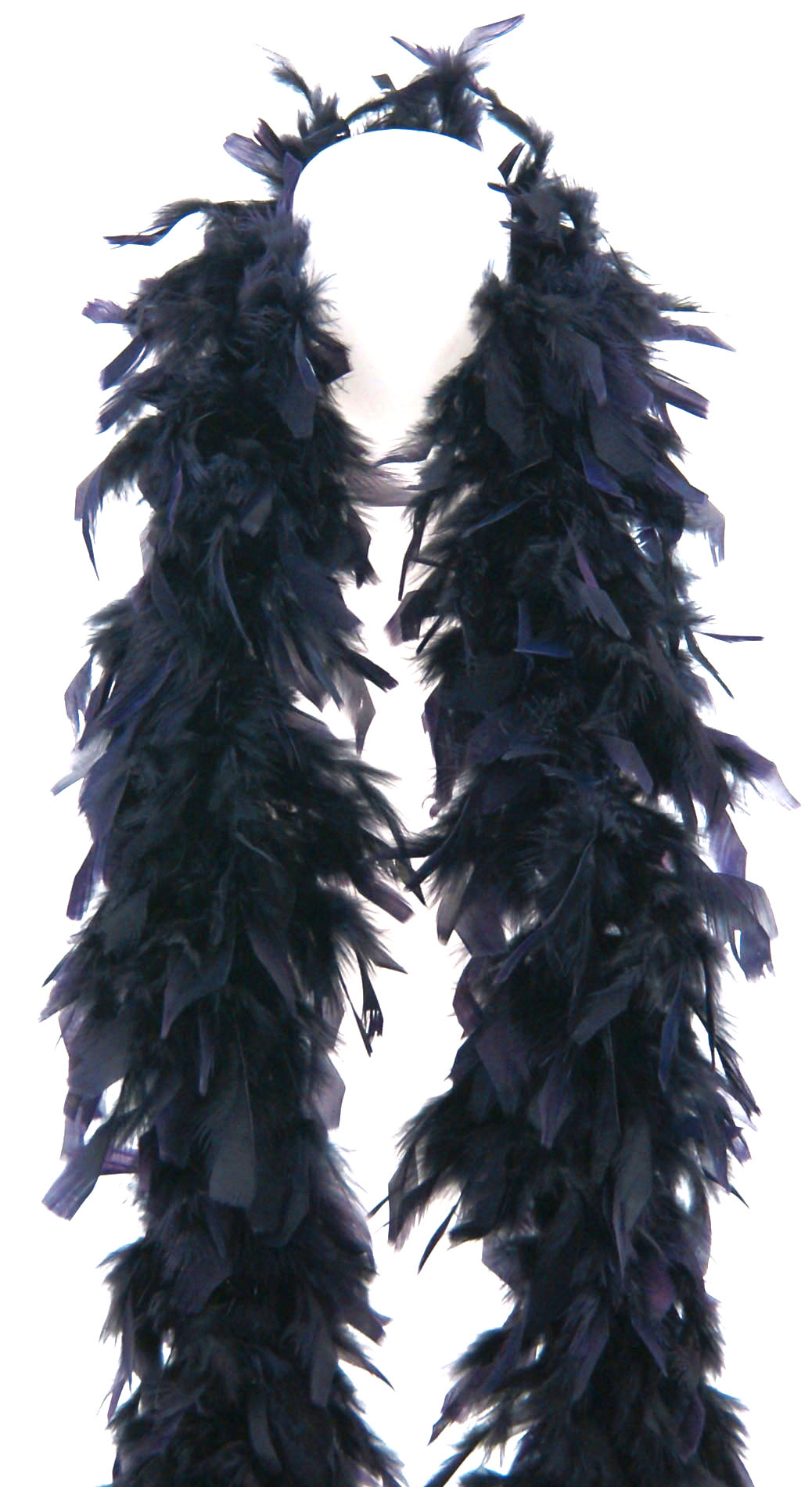 boa plume volume bleu marine