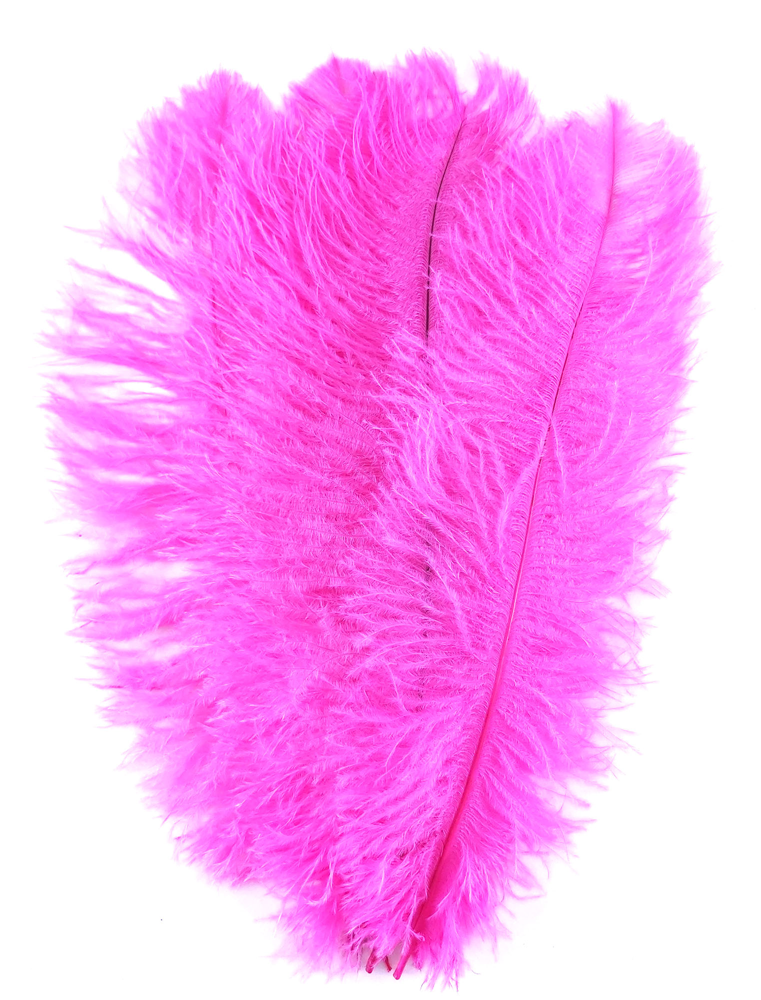 plume autruche souple rose fluo
