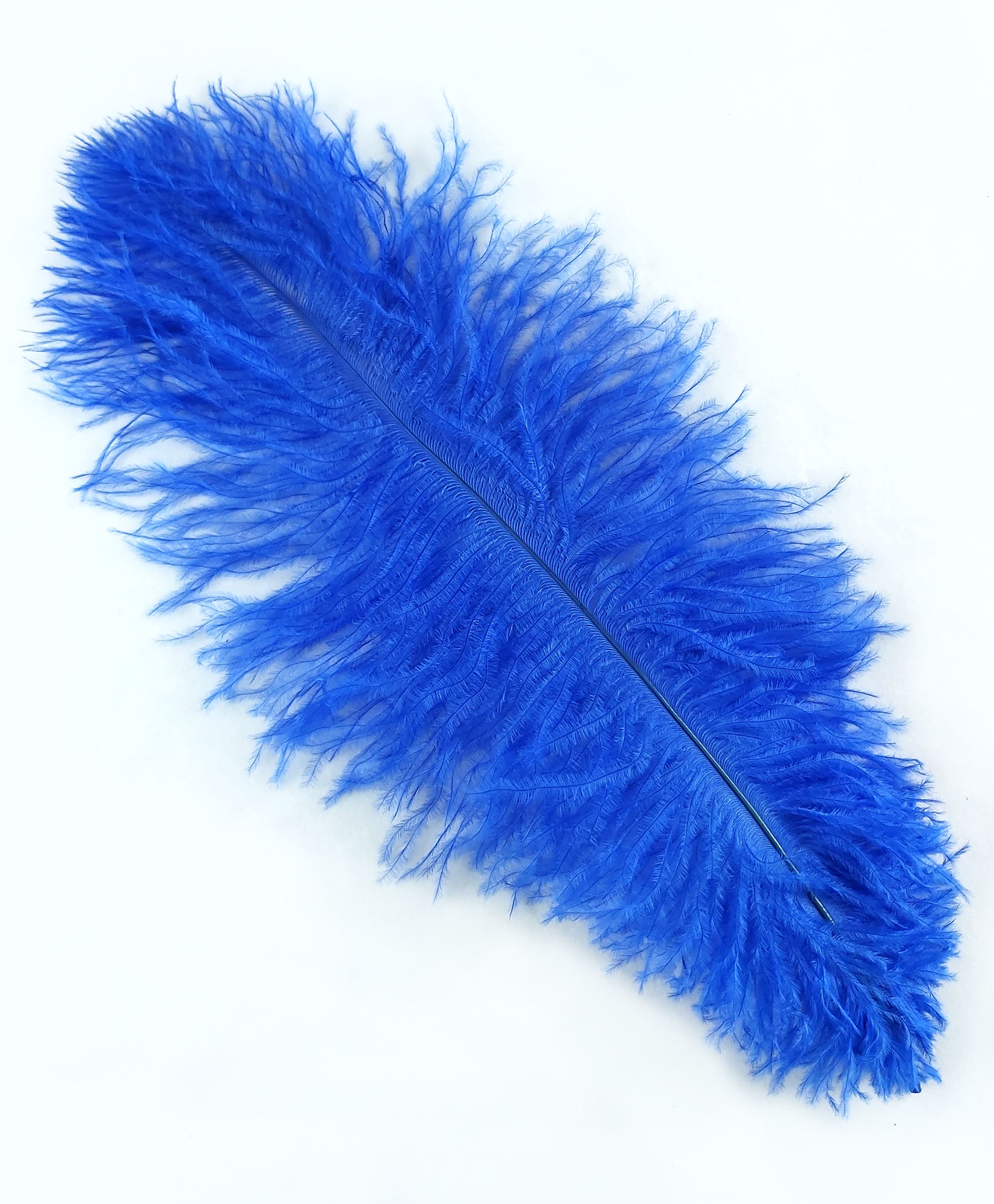 plume autruche souple bleu royal