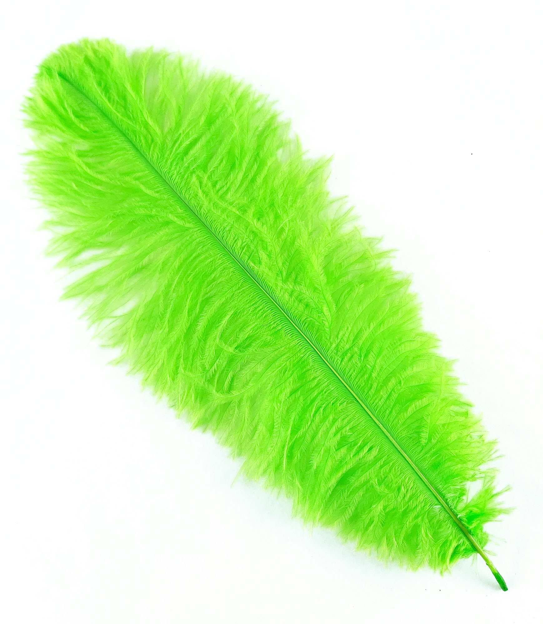 plume autruche souple vert fluo