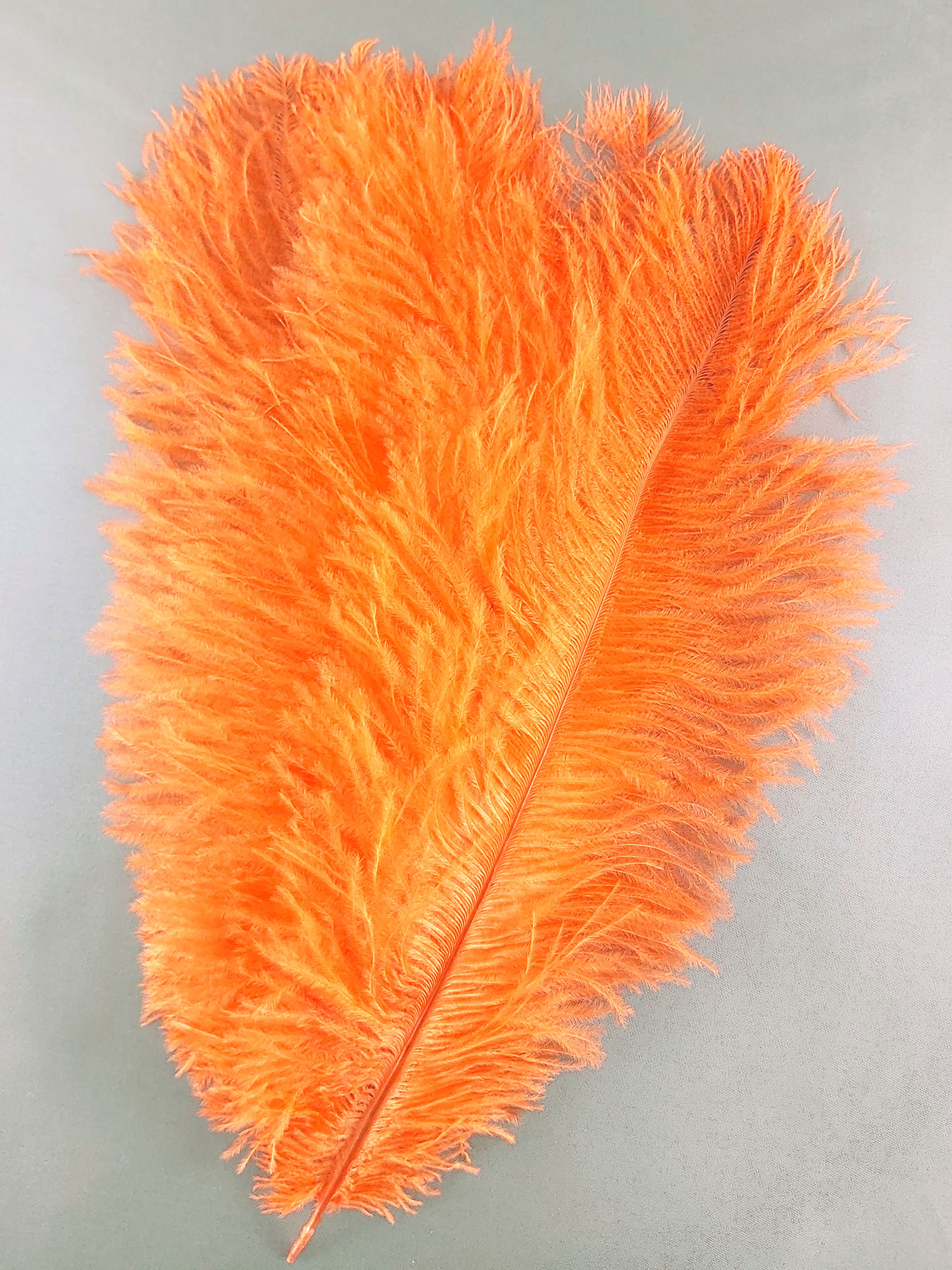 plume autruche souple orange fluo de qualité