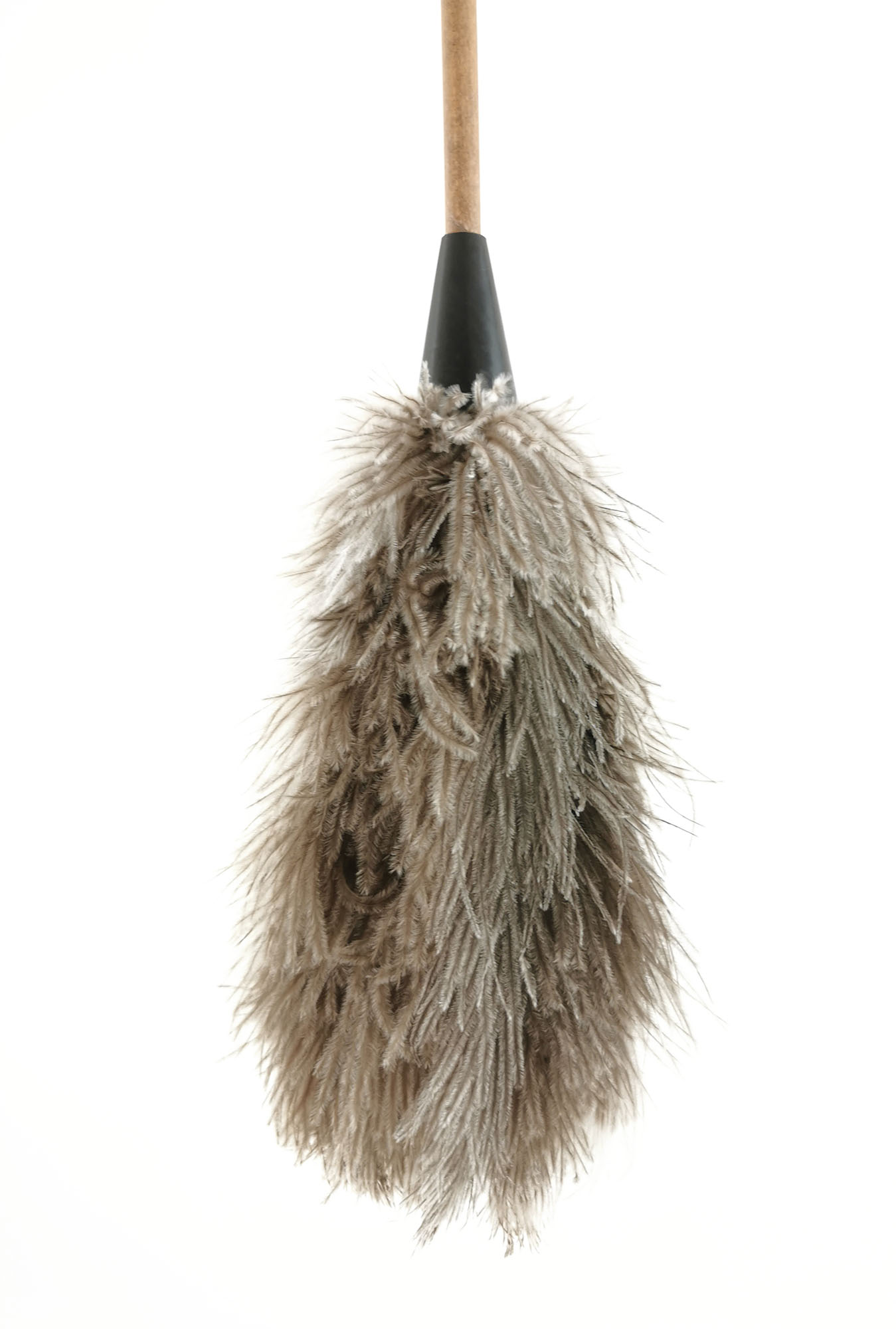 plumeau plume dinde jolie naturel manche bois