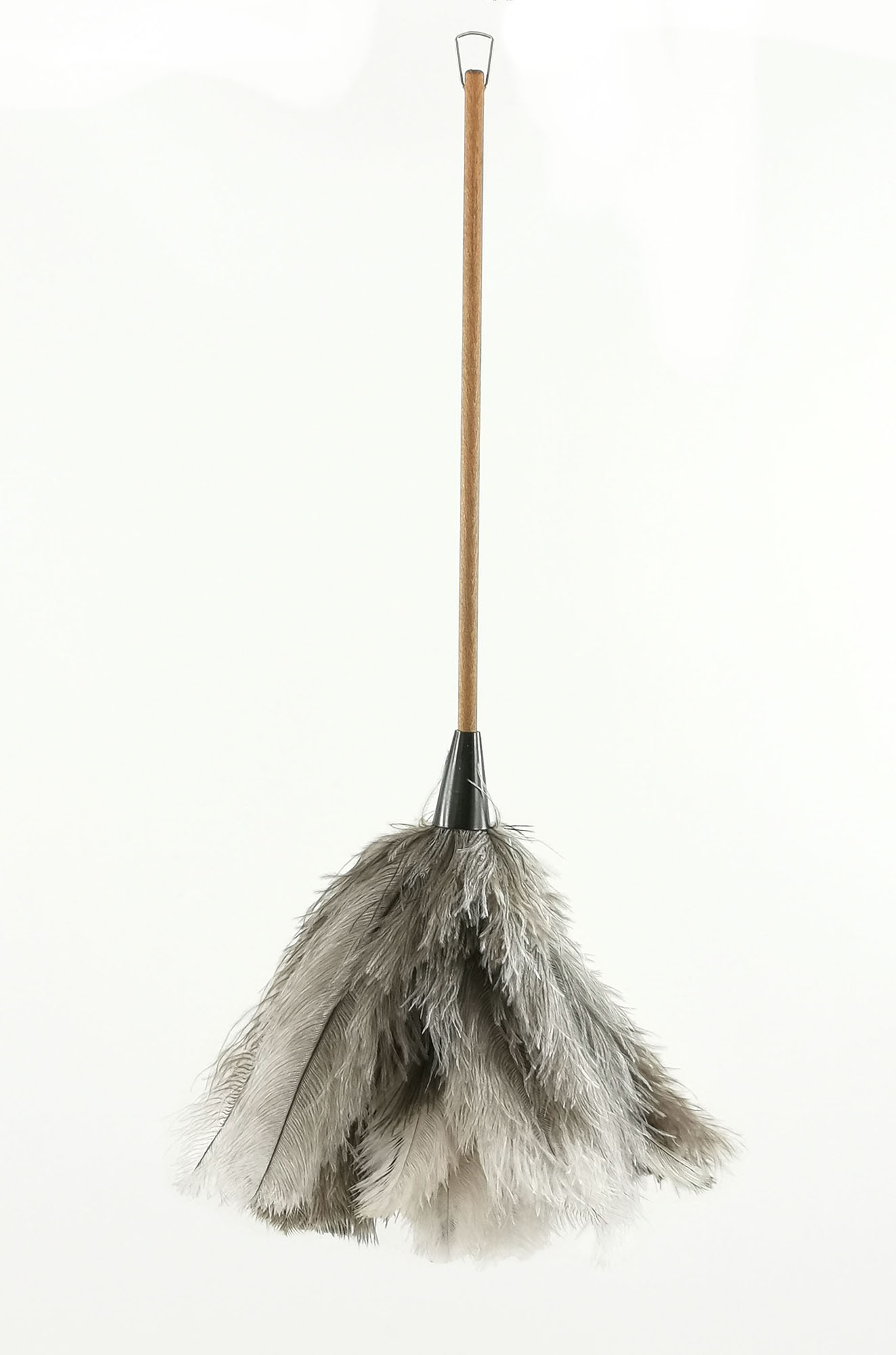 plumeau plume dinde marabout naturel manche bois