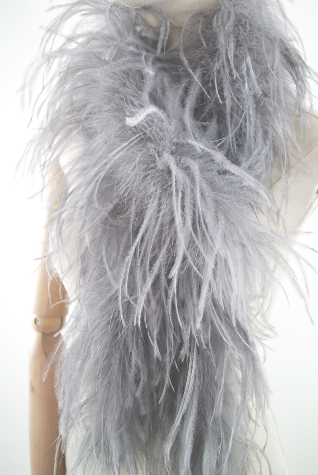 boa autruche volume gris souris