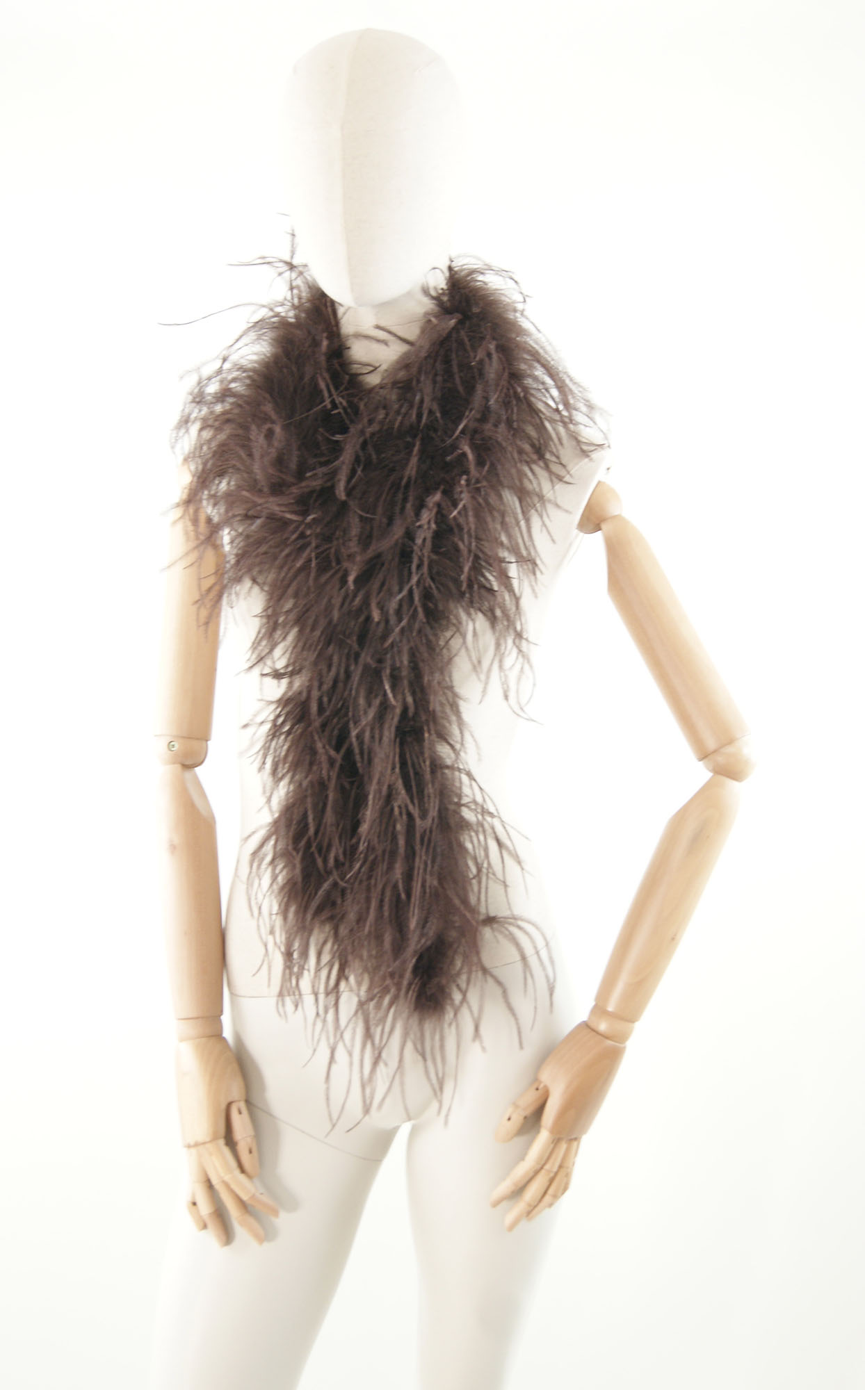 boa autruche volume marron fonce