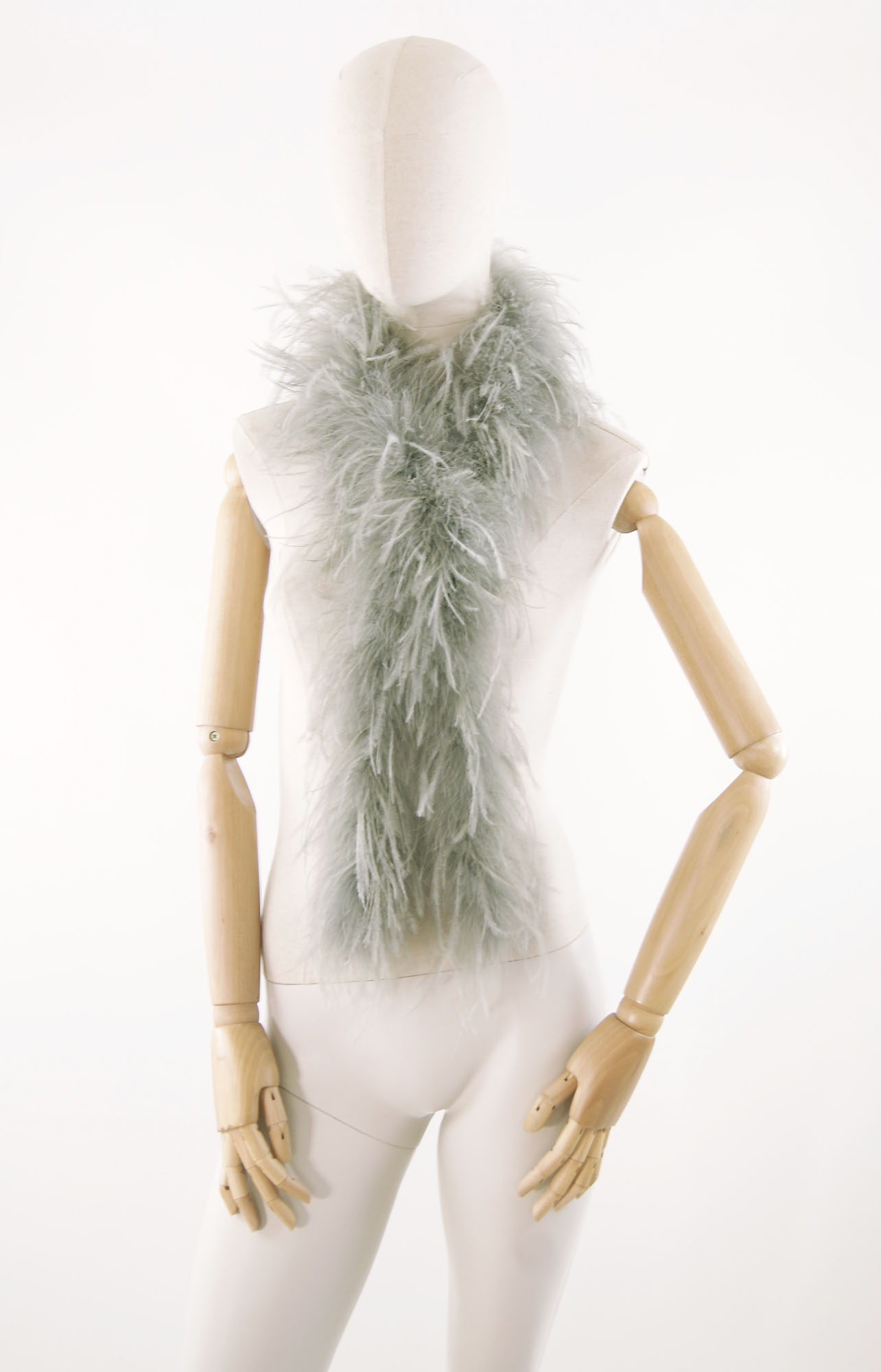 boa autruche volume jolie vert lichen