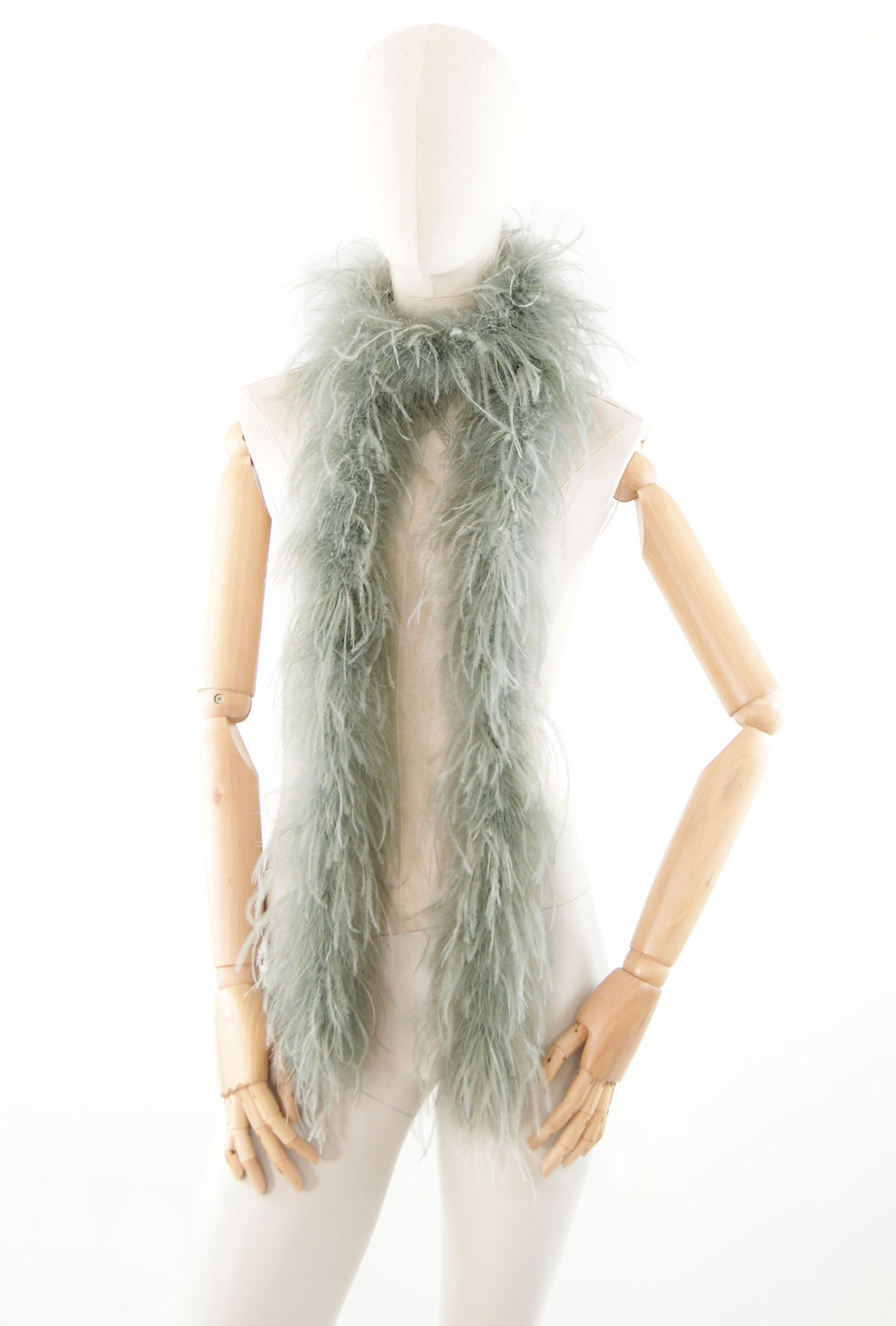boa autruche volume lichen vert