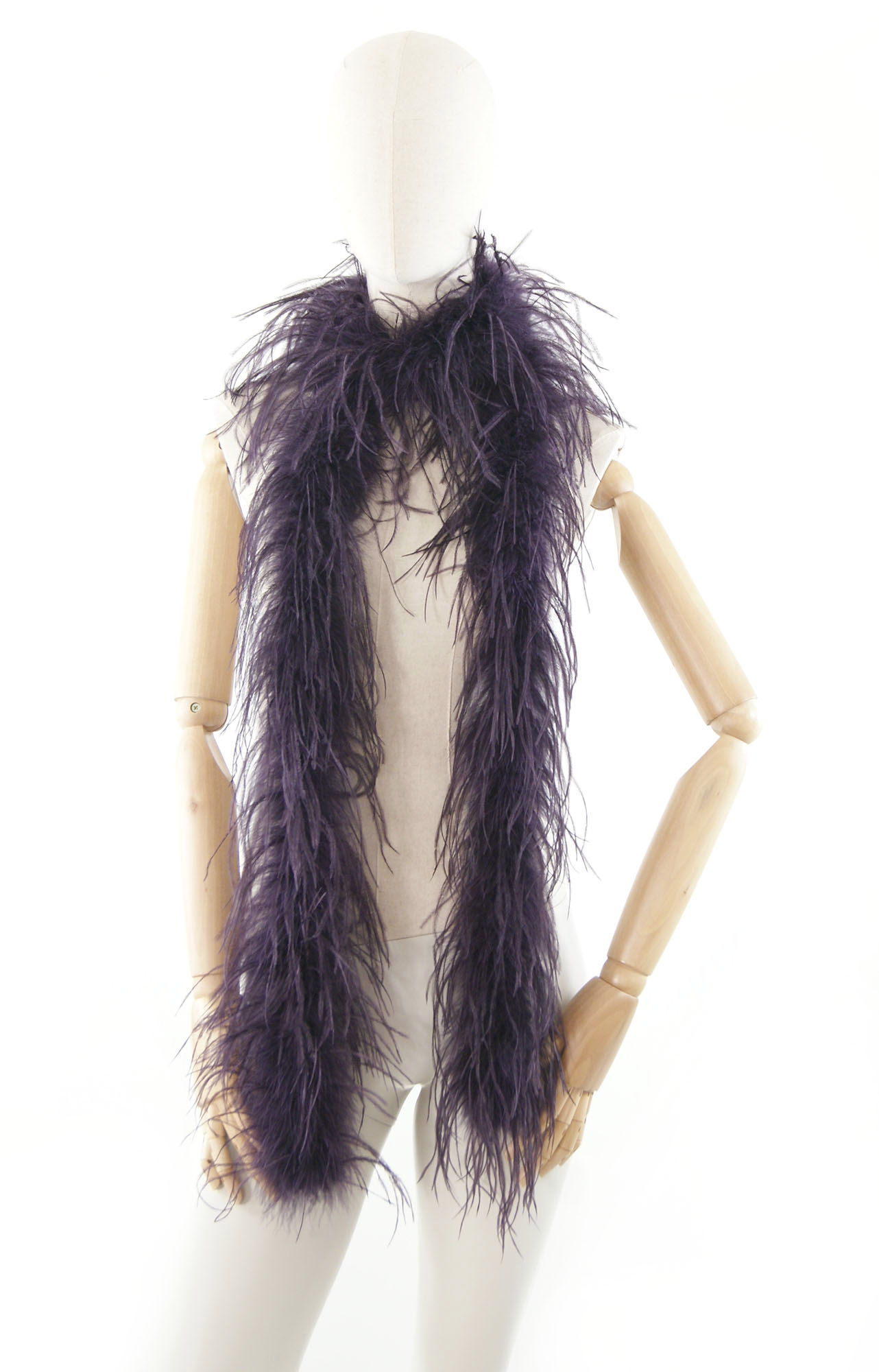 boa autruche volume violet raisin