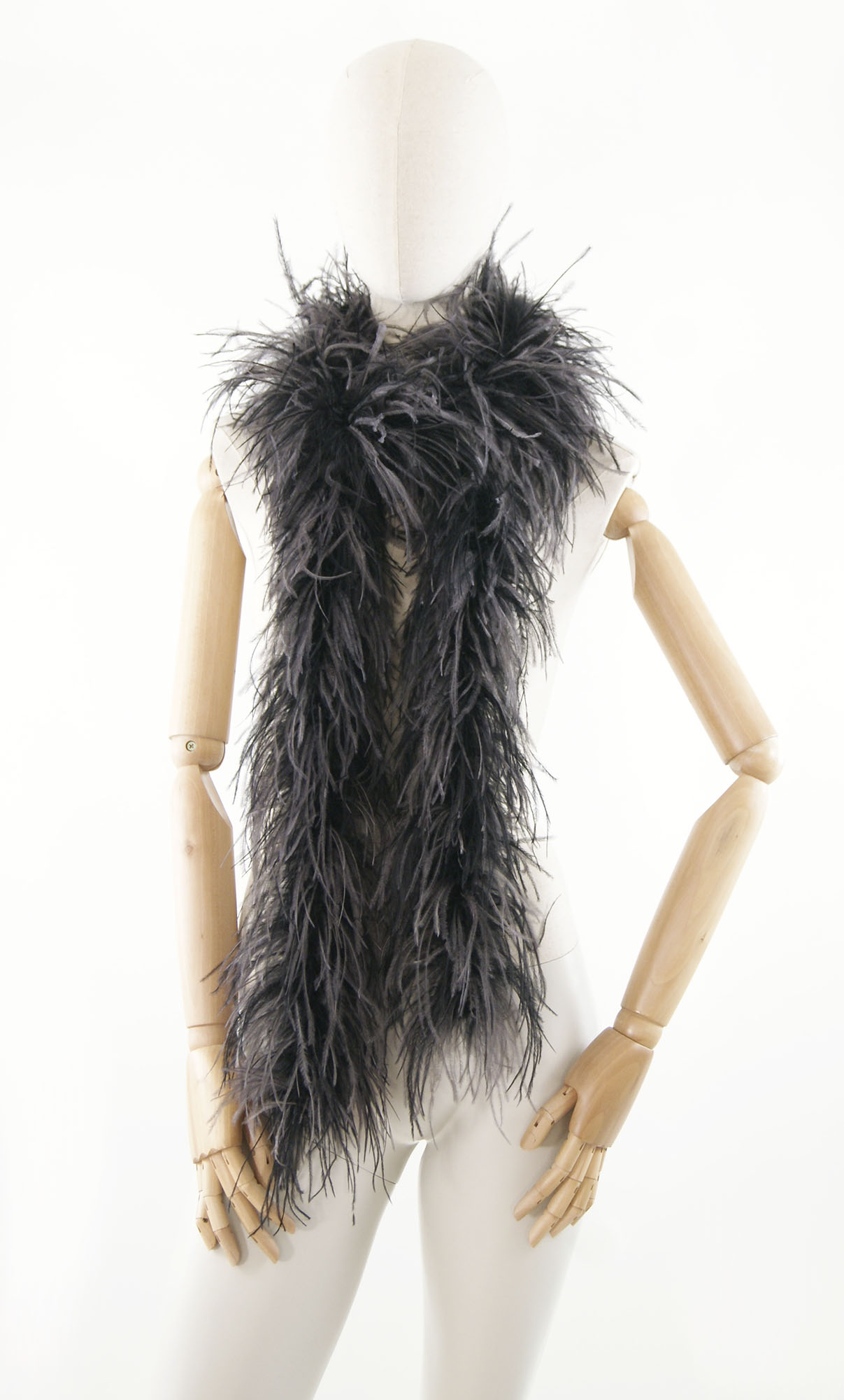 boa autruche 2 couleur gris