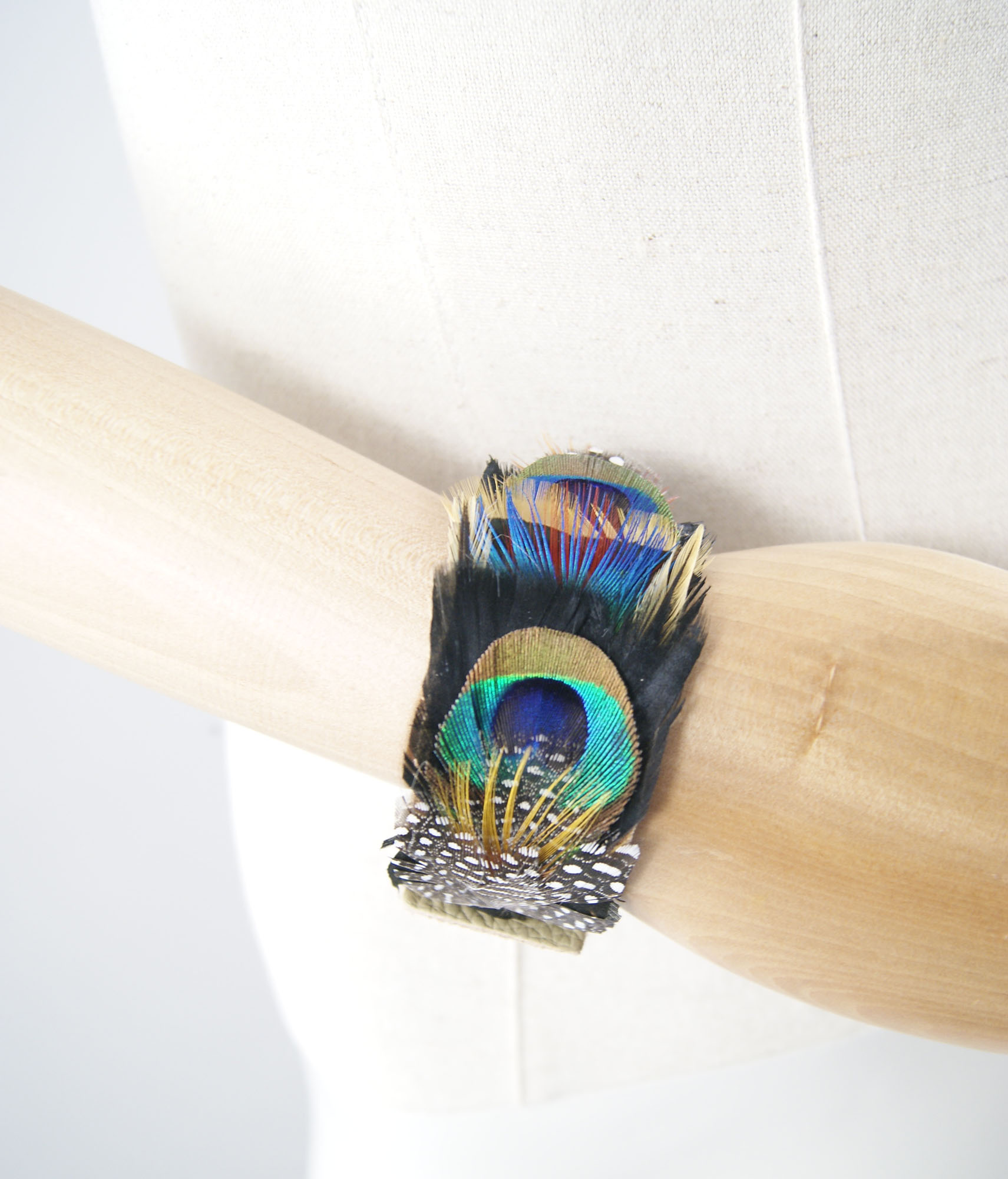 bracelet plume reglable large