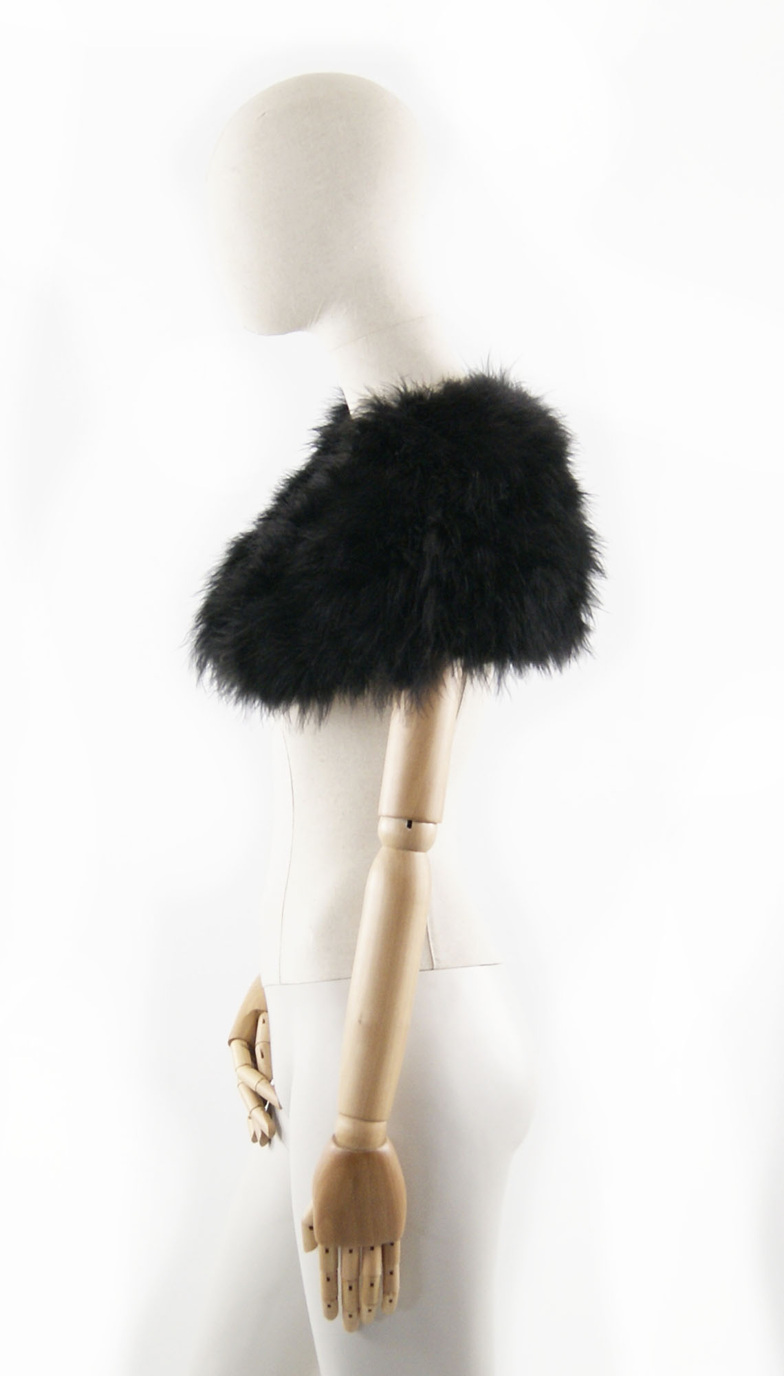 mini gilet plume jolie noir