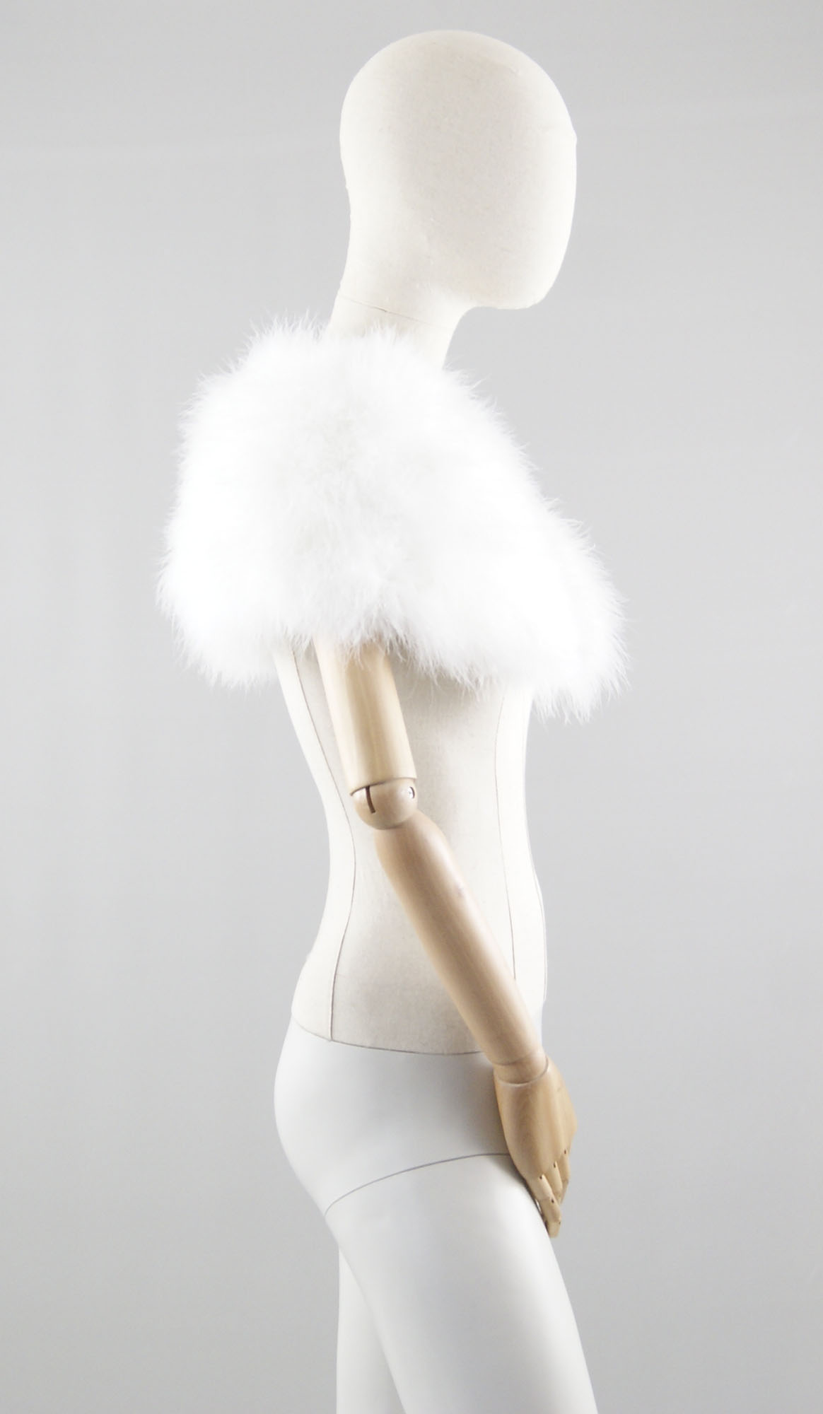 mini gilet plume ivoire