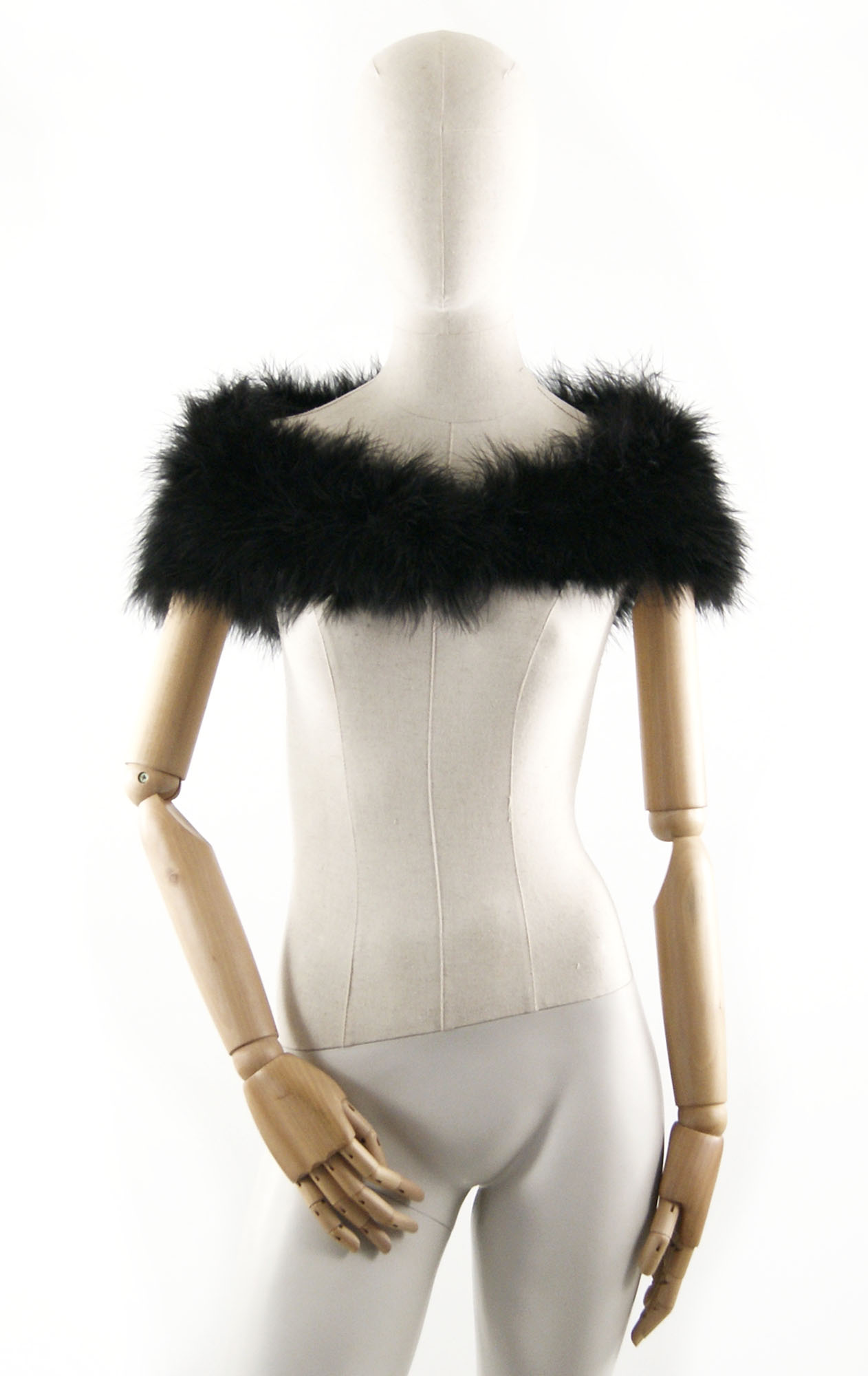 col plume noir
