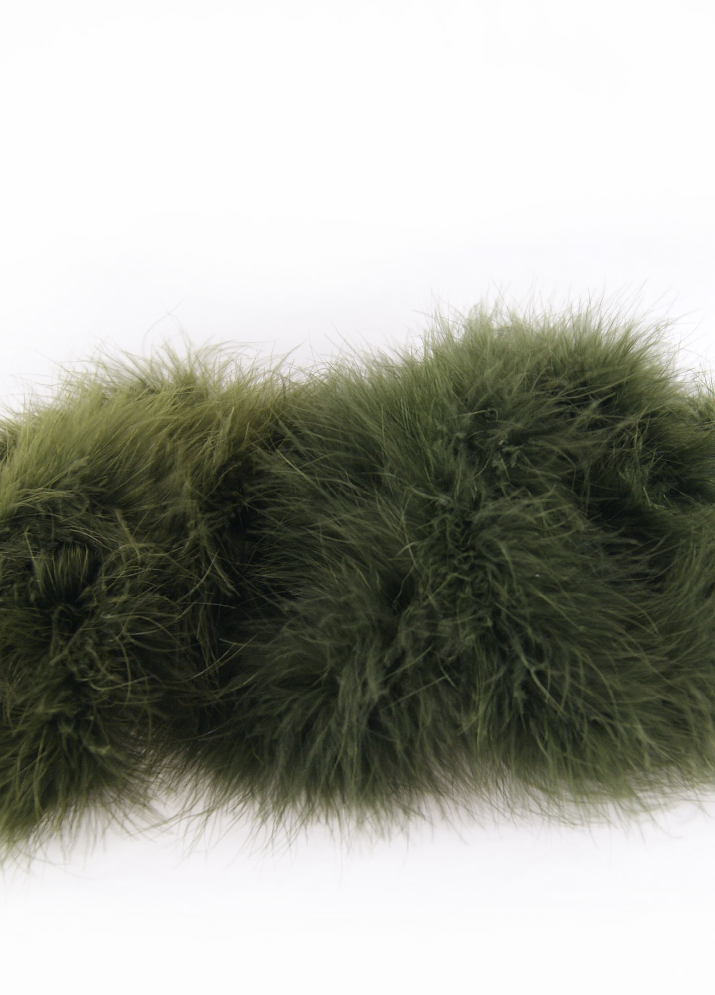 bande plume duvet vert kaki