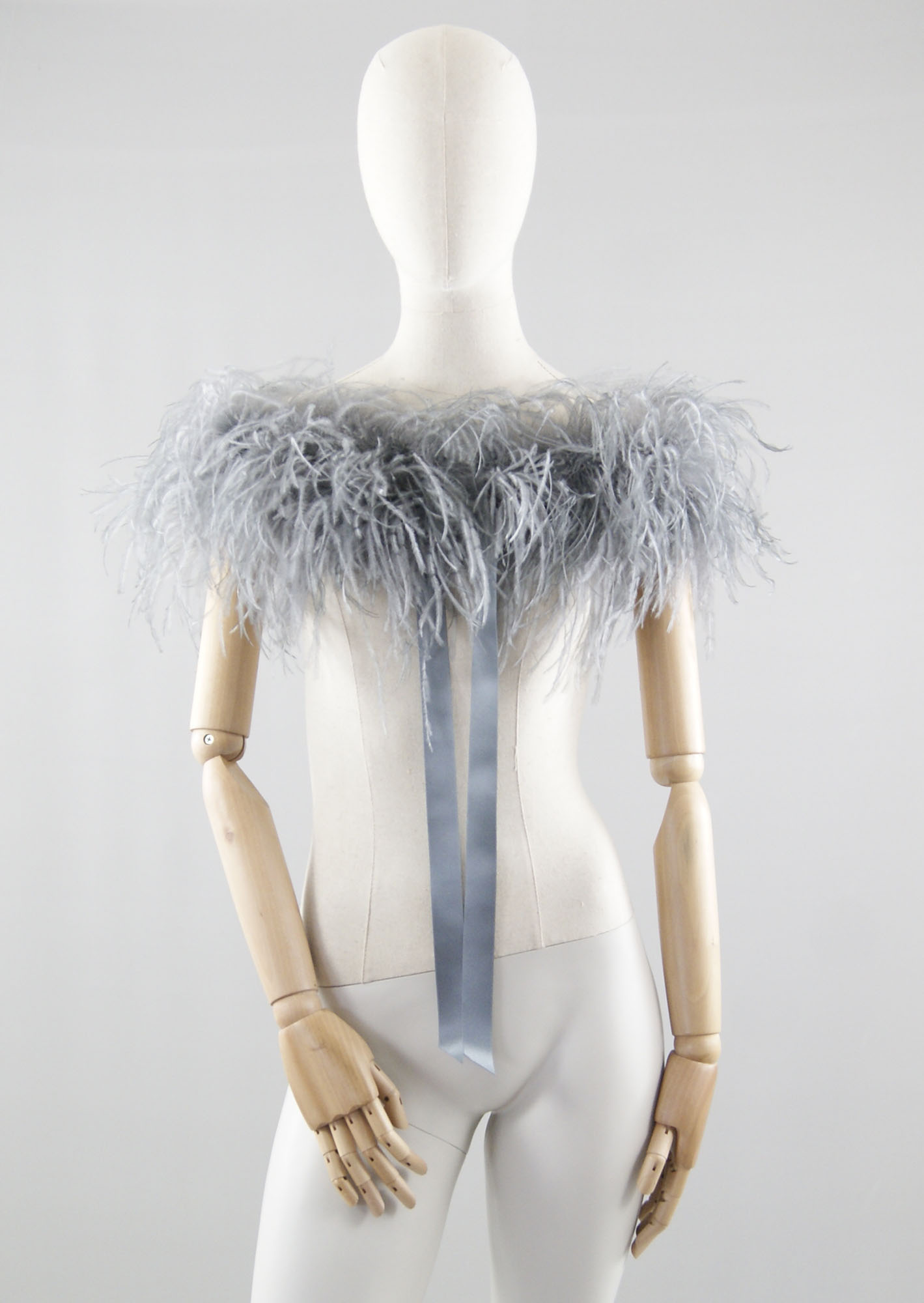 etole plume mariage gris