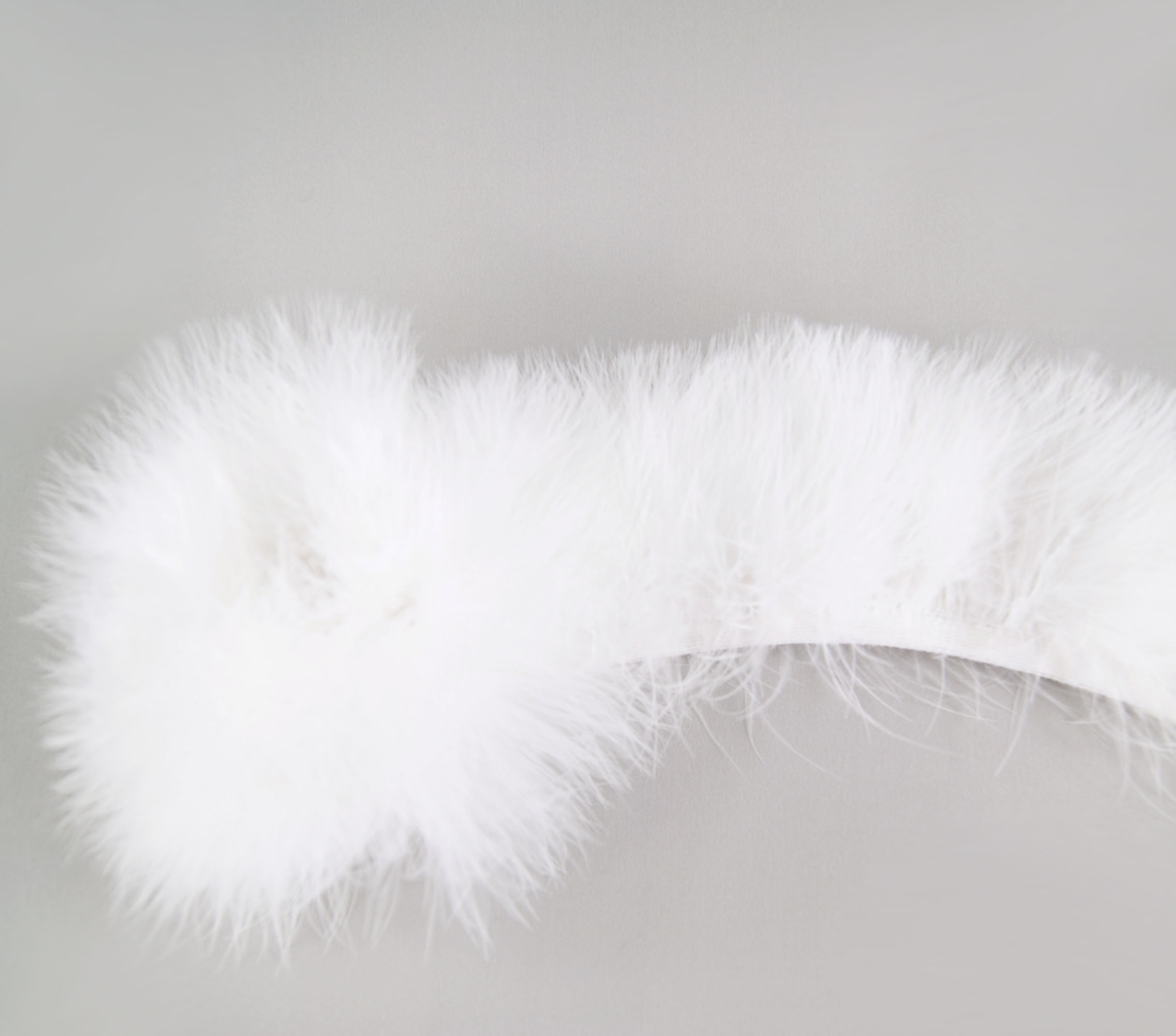 galon plume de dinde marabout blanc