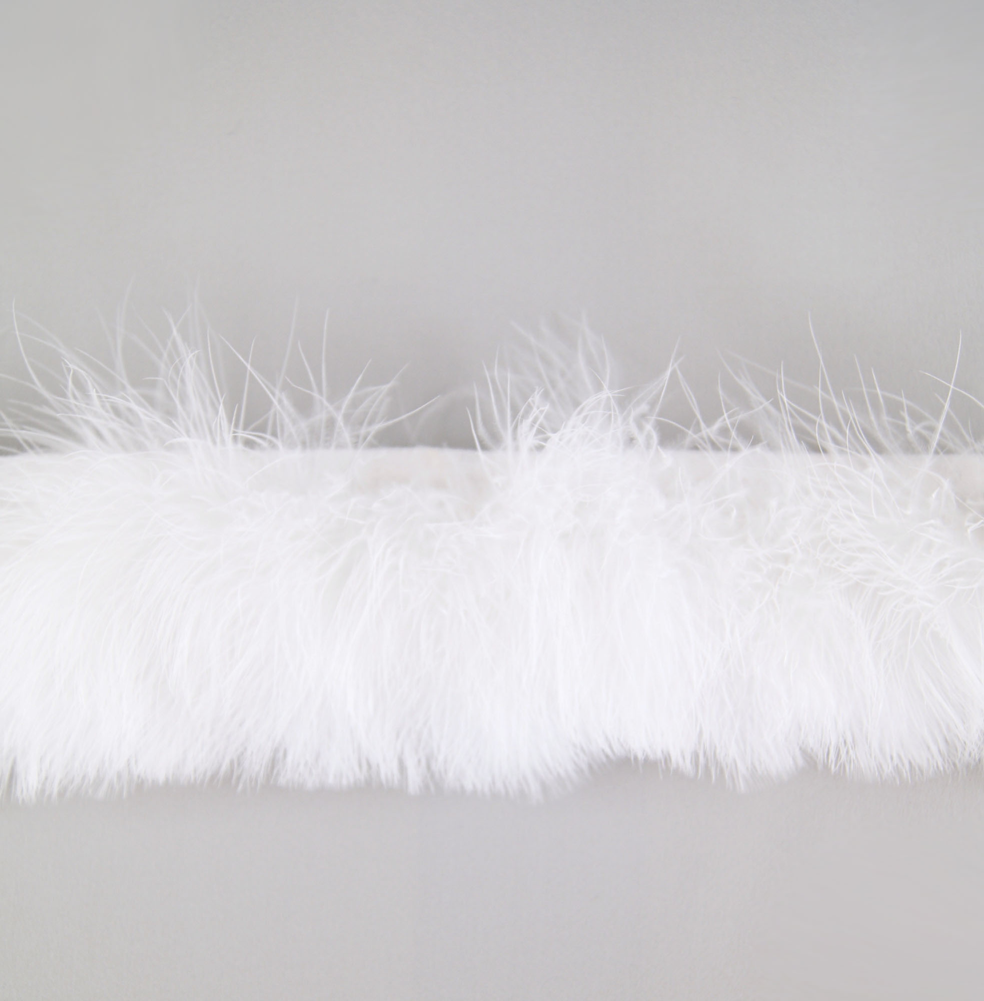 frange plume de dinde marabout blanc