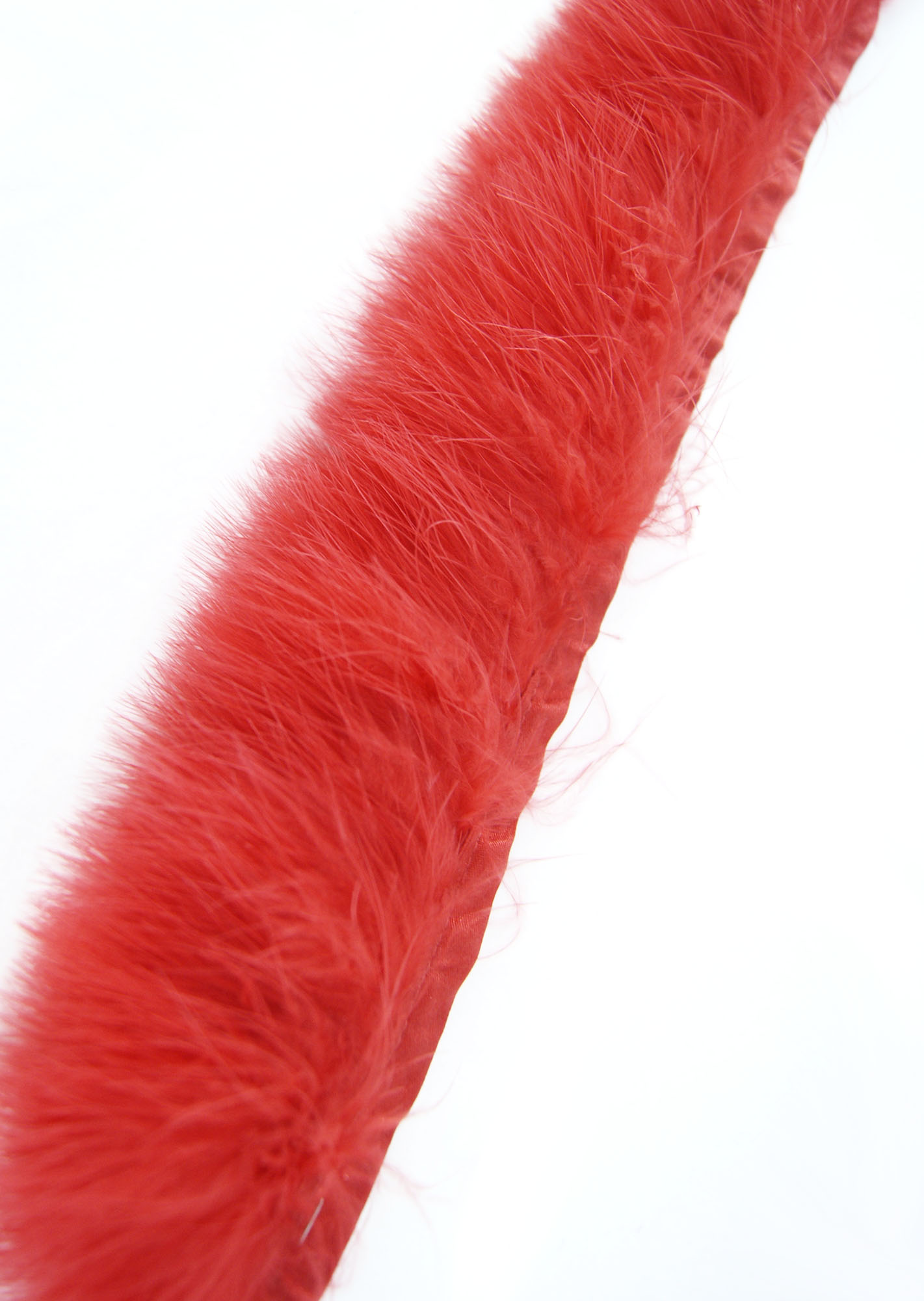 frange plume de dinde marabout rouge de qualite