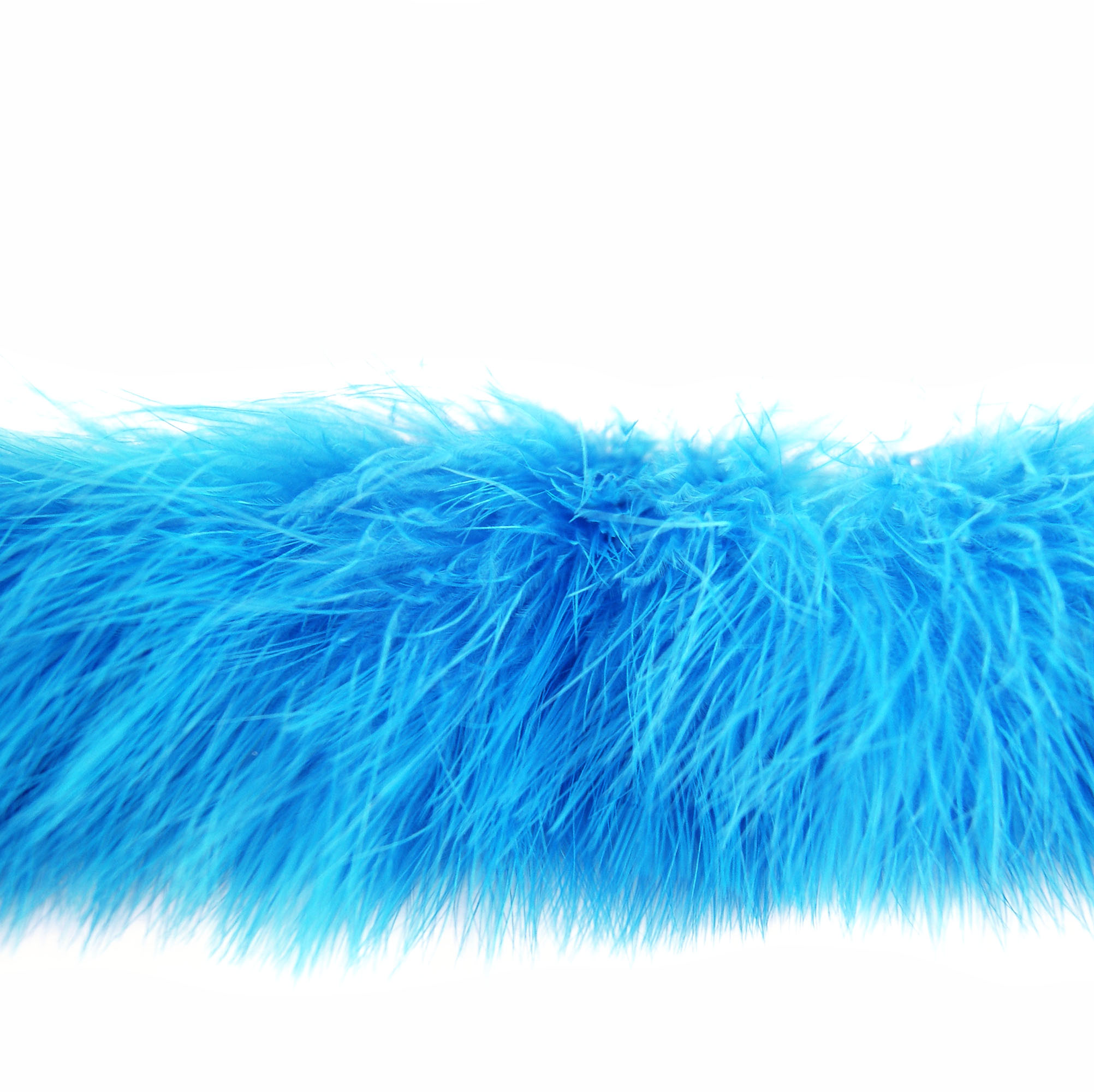 frange plume de dinde marabout turqoise