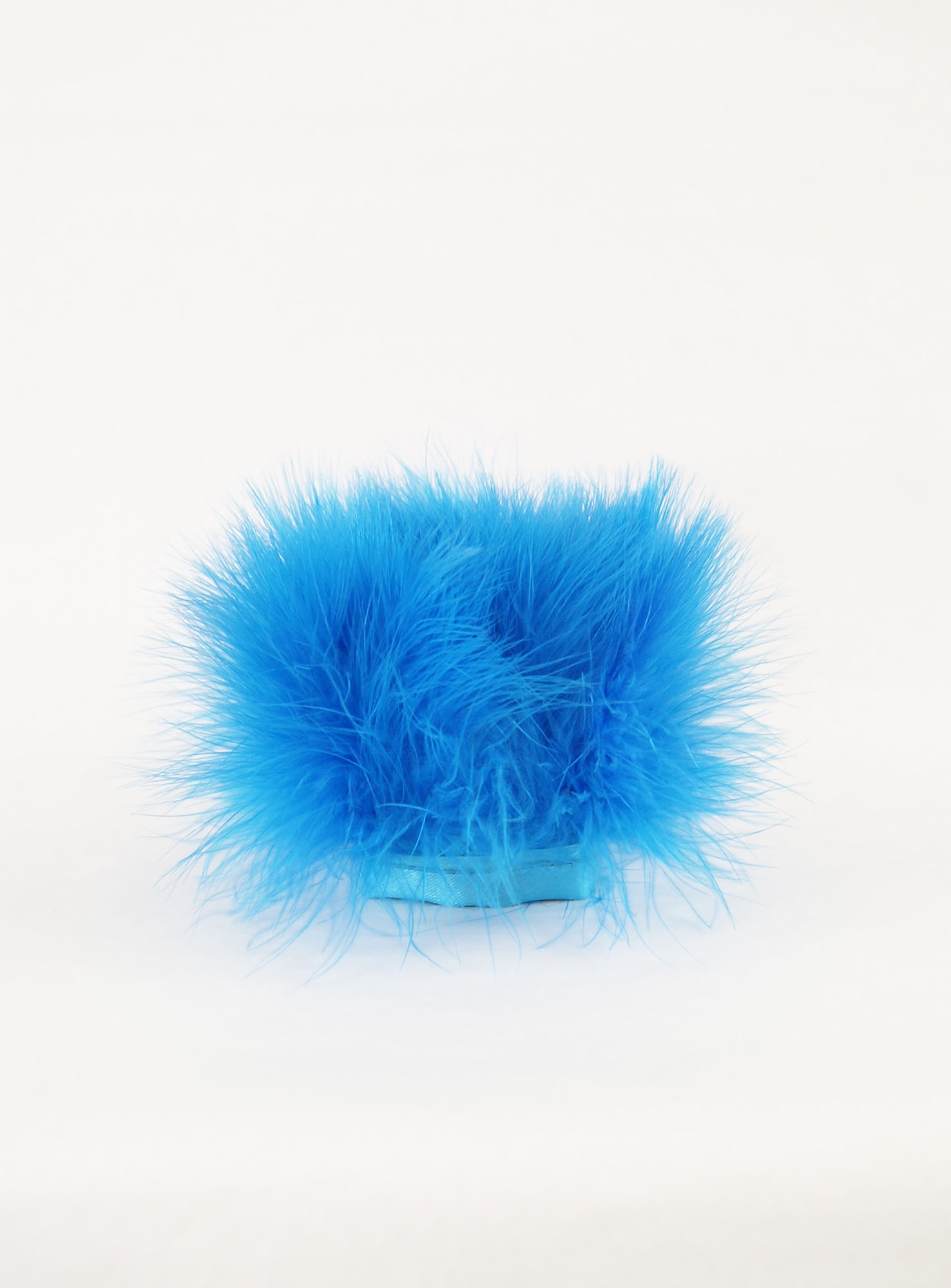 frange plume de dinde marabout bleu turquoise