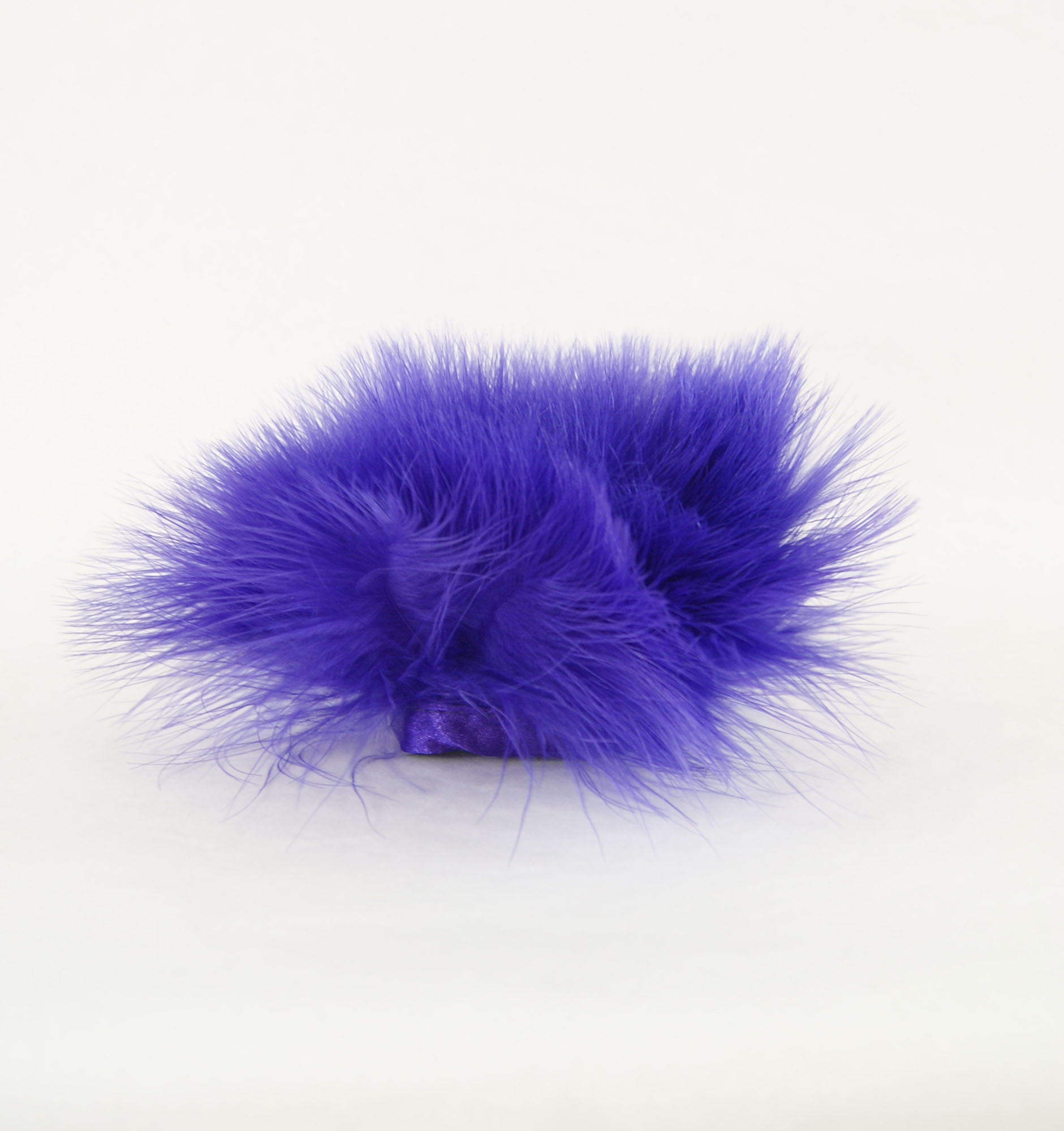 frange plume de dinde marabout violet