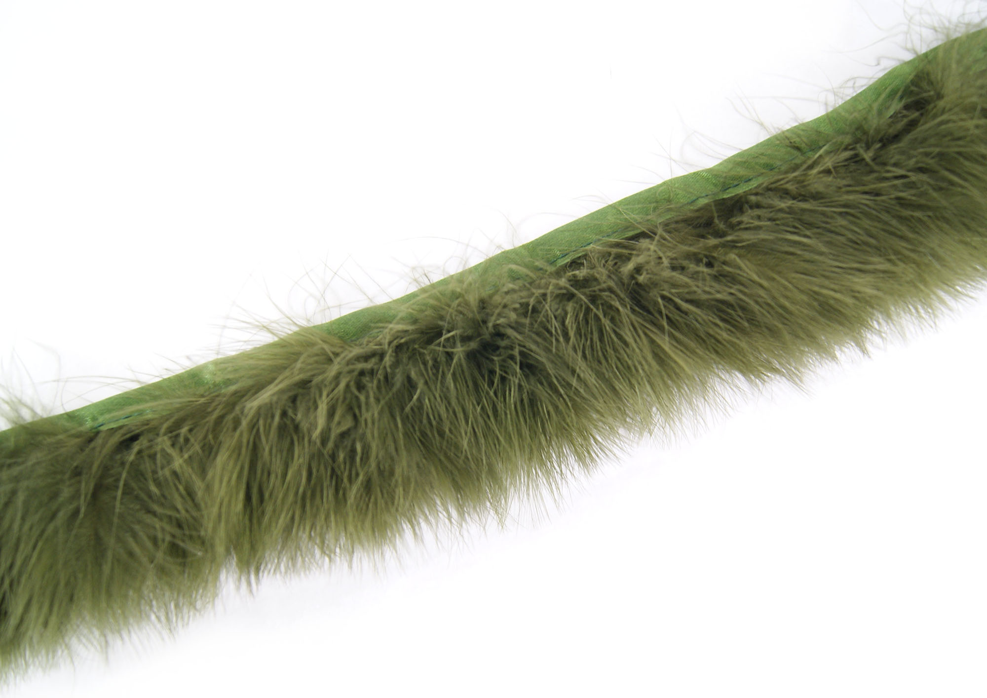 galon plume de dinde marabout vert kaki
