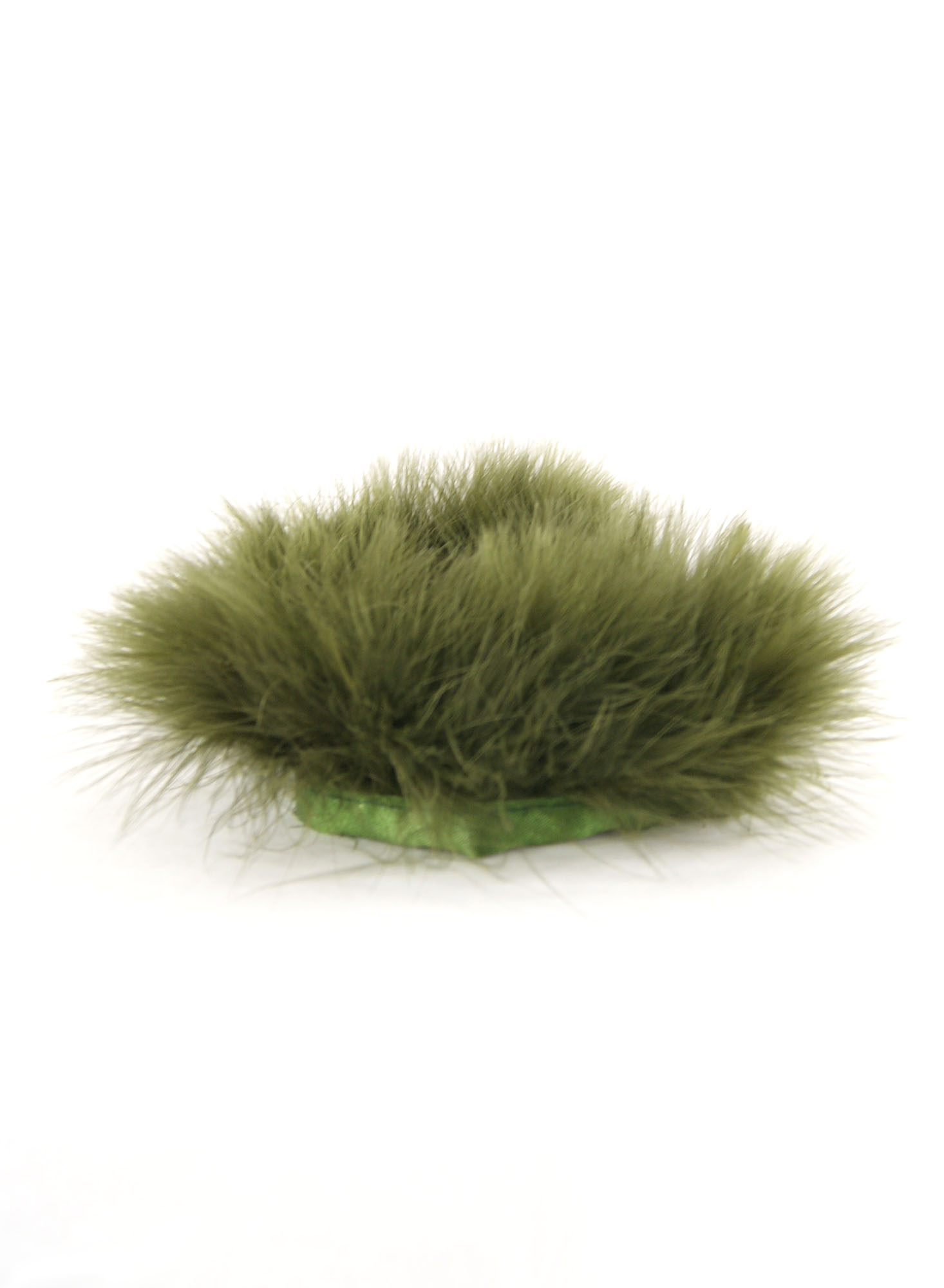 frange plume de dinde marabout de qualite vert kaki
