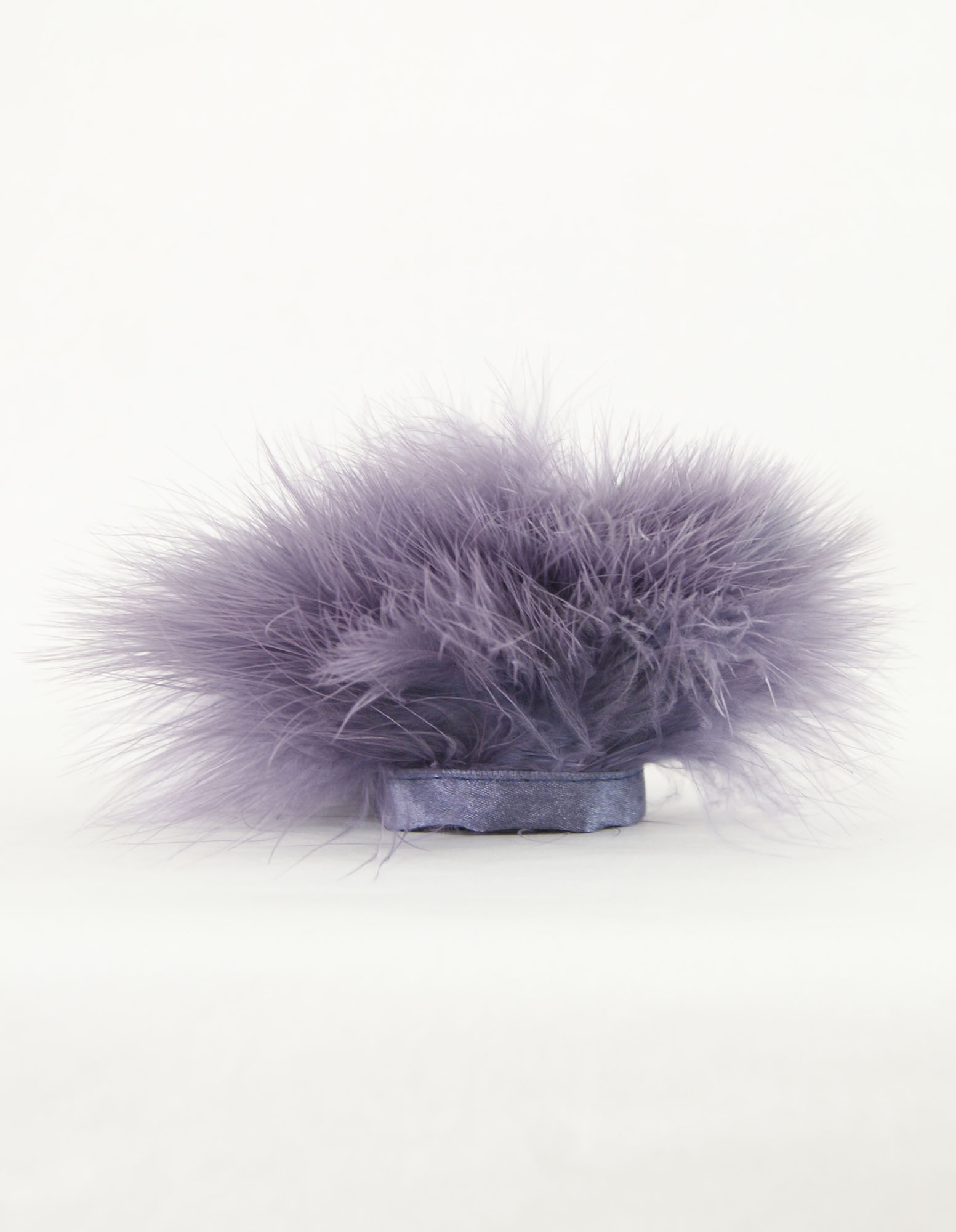 frange plume de dinde marabout mauve