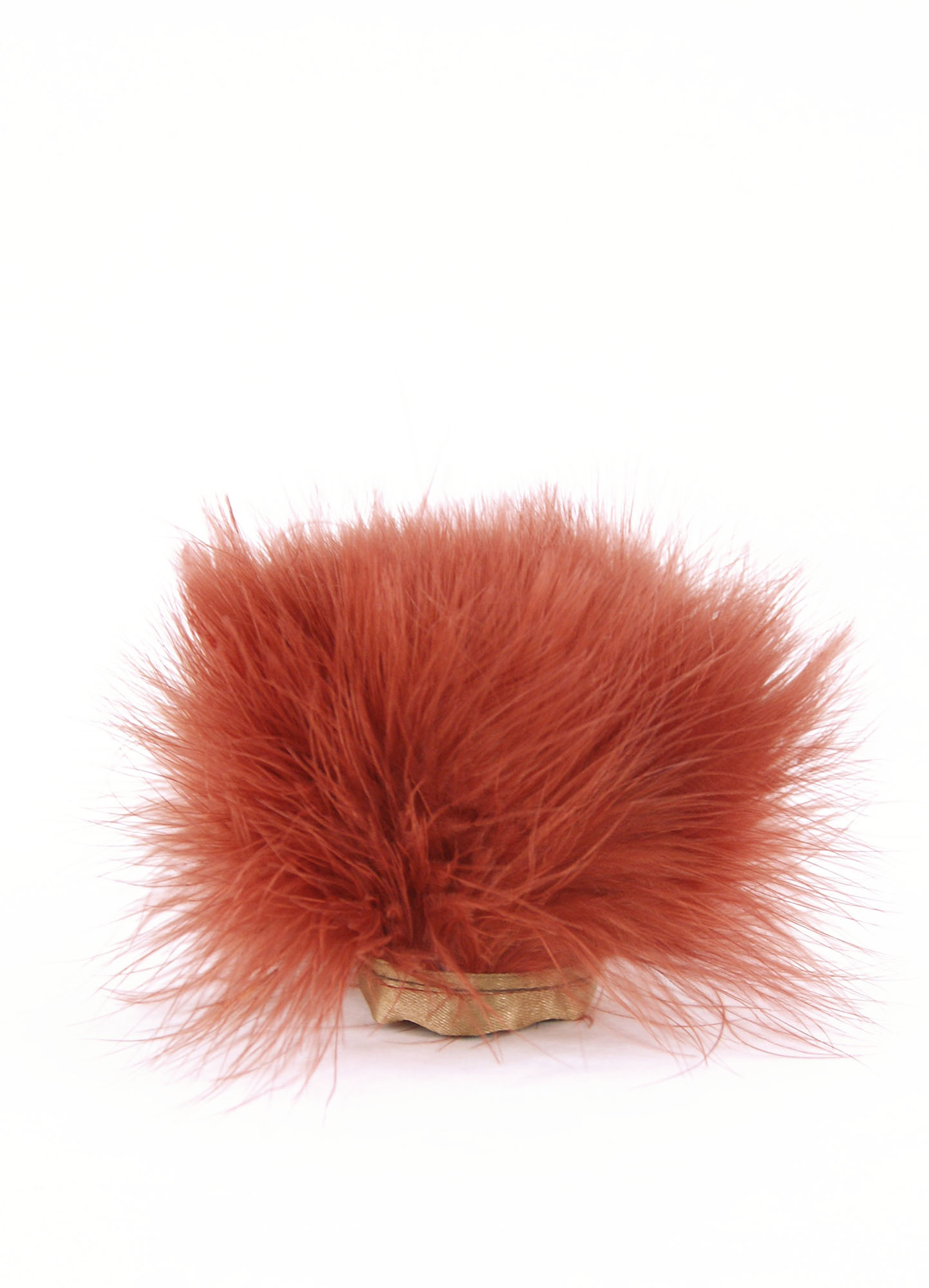 frange plume de dinde marabout terracotta
