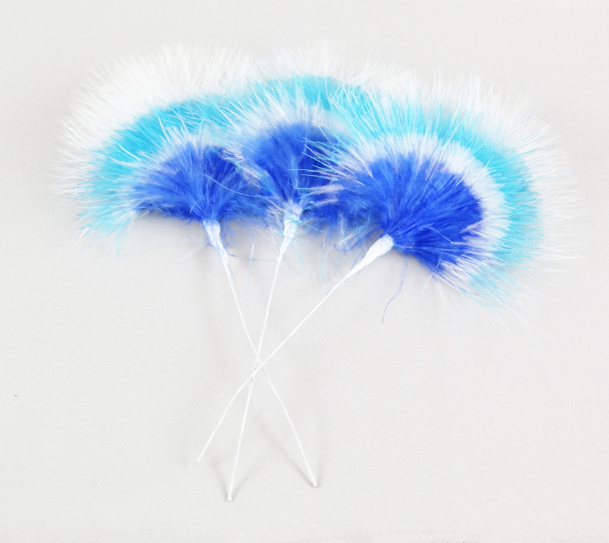 piquet plume marabout bleu blanc
