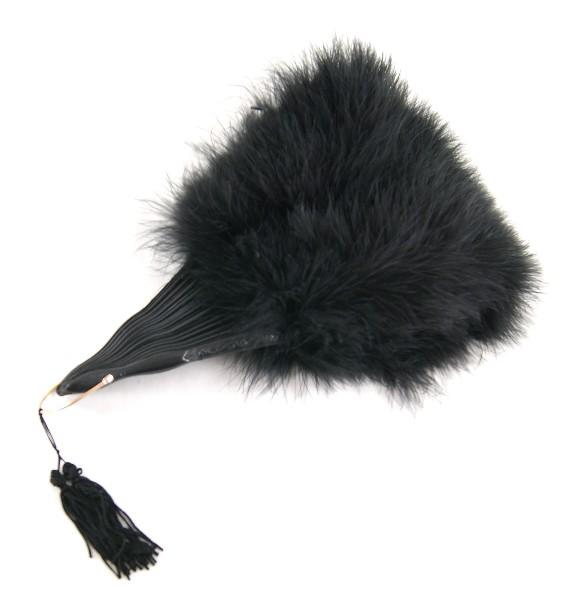 eventail plume dinde marabout noir