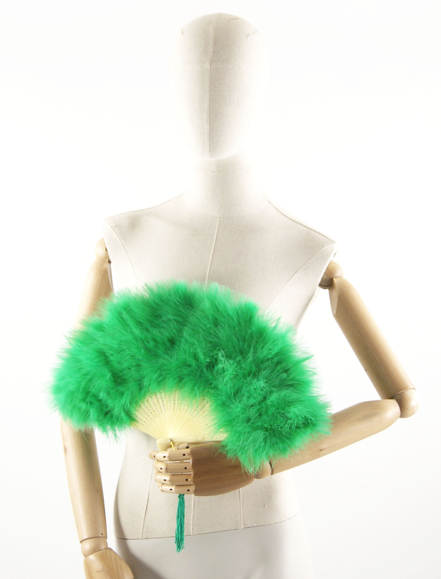 eventail plume dinde marabout jolie vert