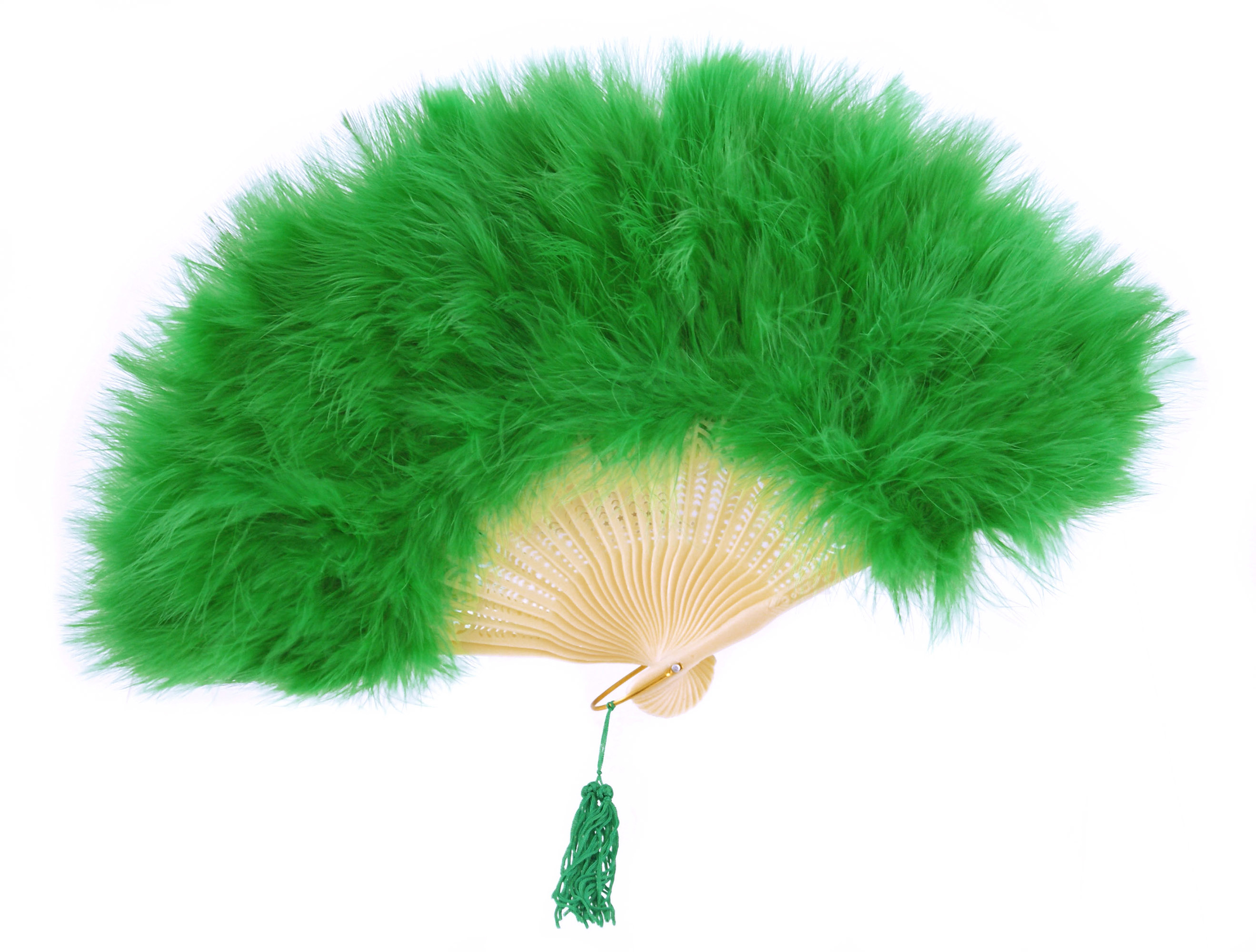 eventail plume dinde marabout vert