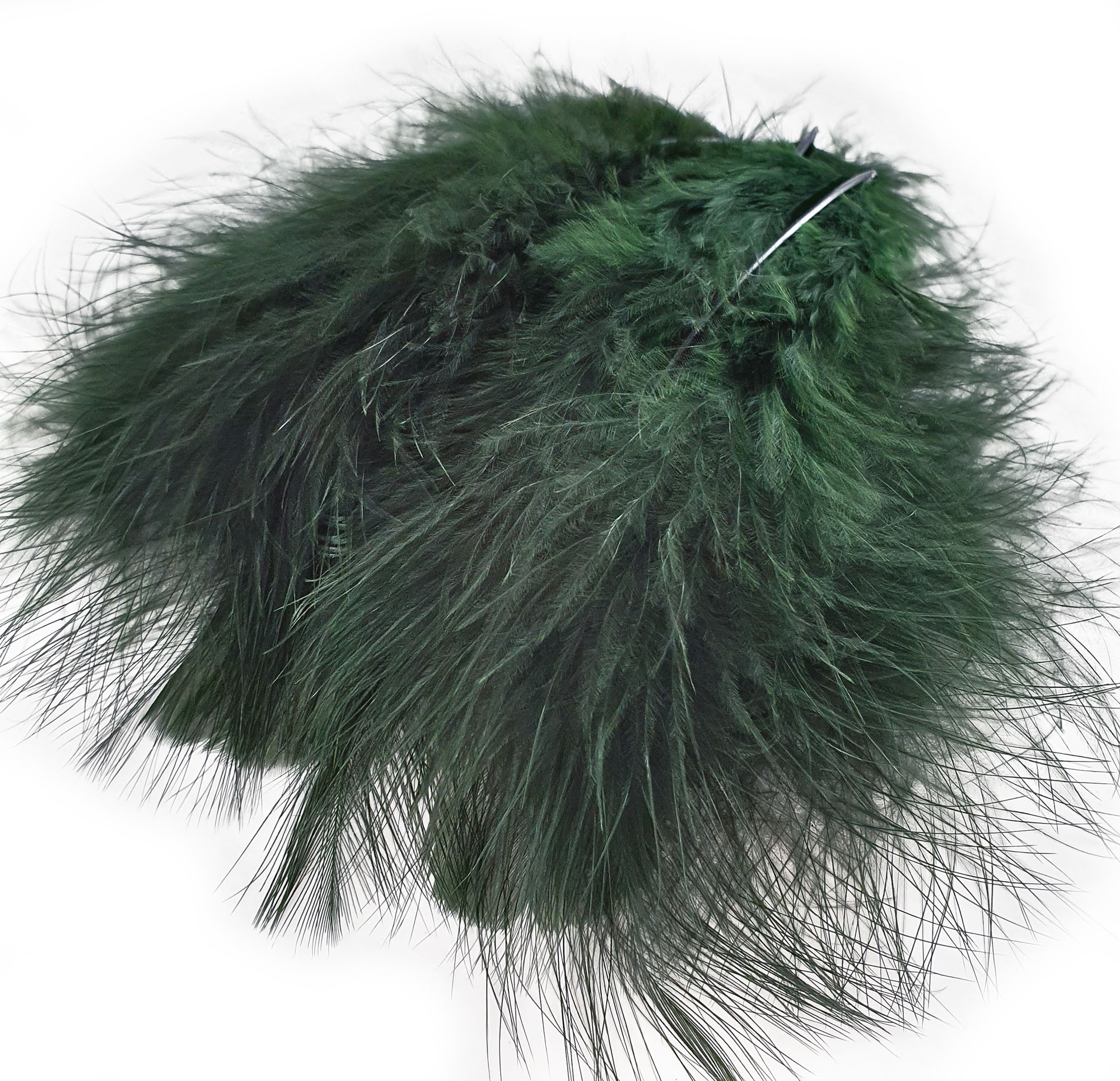 plume dinde marabout vert fonce