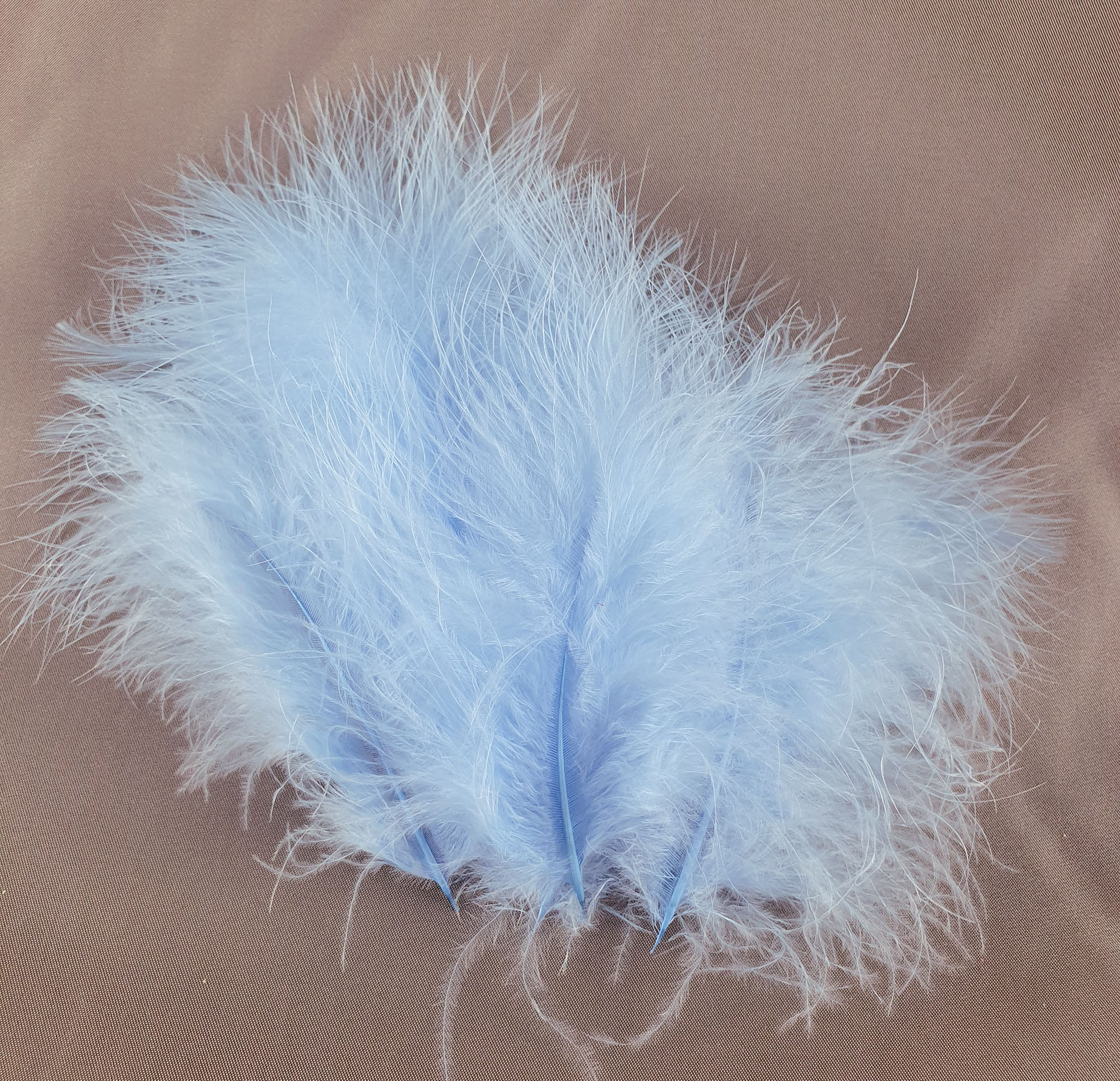plume petite dinde marabout bleu porcelaine