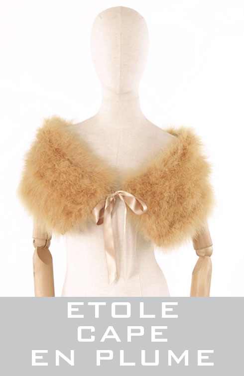 étole, cape en plume