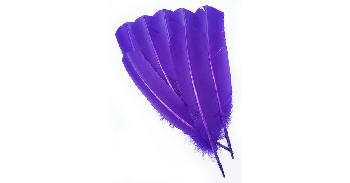 40g Plus Épais Moelleux Plume Boa Teint Plume De Dinde Artisanat Pour Spectacle/Carnaval Costumes/Fête Boa Châle-violet,5pcs