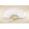 eventail plume dinde marabout blanc