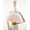 eventail plume dinde marabout rose pale