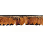 galon plume coeur faisan commun noir brun