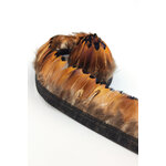 frange plume coeur faisan commun noir brun